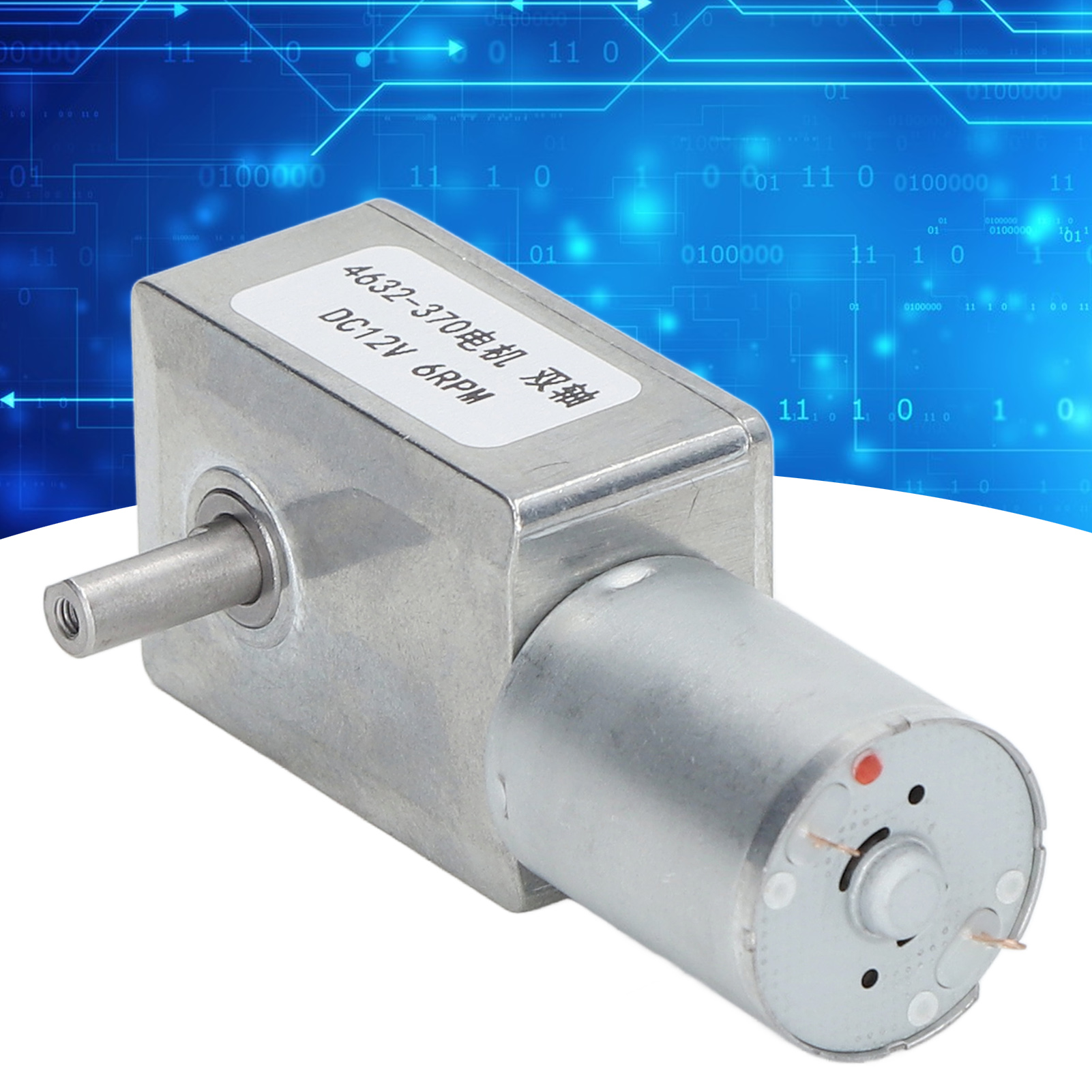 4632-370 Schneckengetriebemotor Mit Zwei Wellen, 12 V Gleichstrom, 6 U/min