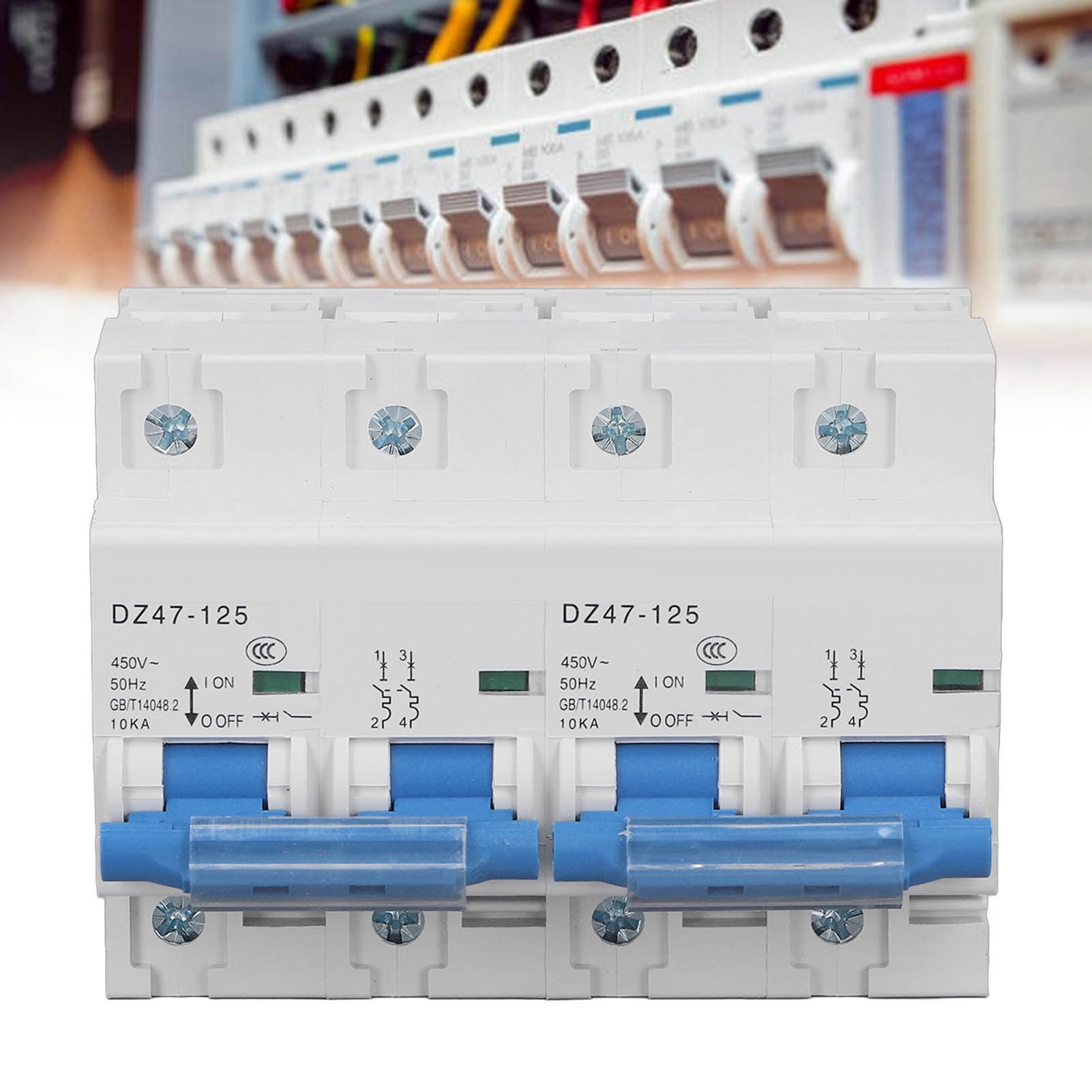 Miniatur-verriegelungs-umschalter Ac400v, Doppel-leistungsumschalter 2p+2p/10ka80a