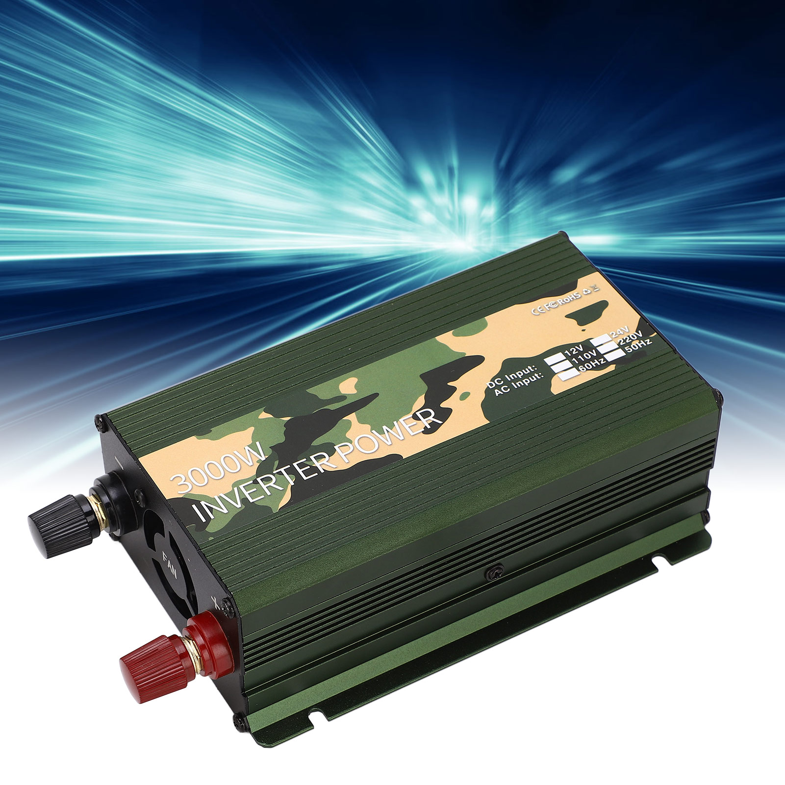 3000-w-wechselrichter, 12-v-dc-auf-220-v-/110-v-ac-wandler, Korrigierter Sinus-solarwechselrichter Für Außen-/fahrzeugmontage, 220 V