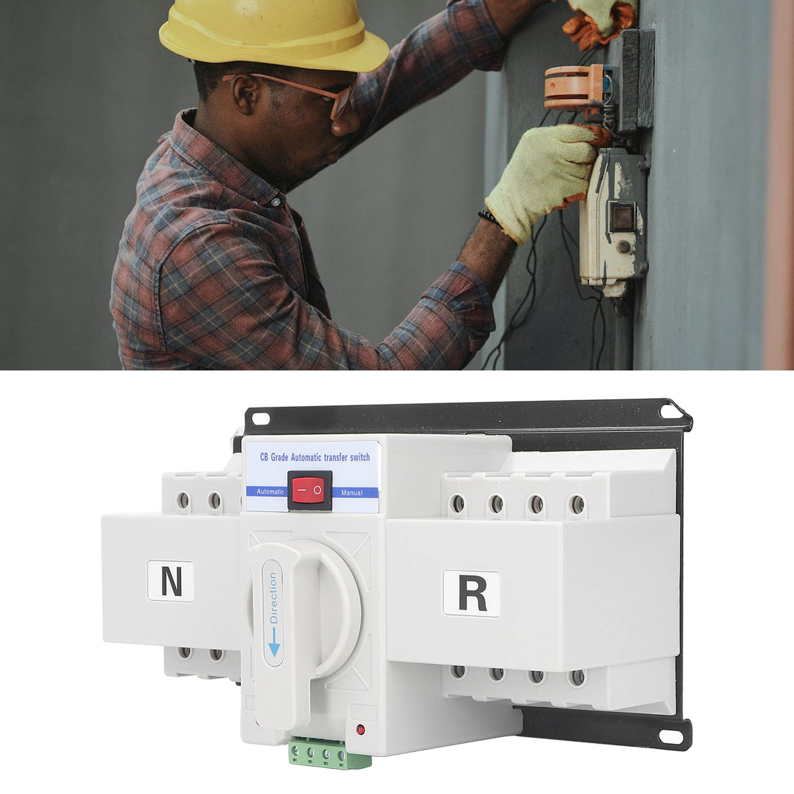 Sgq1-63/4p 400v 63a Automatischer Umschalter Für Zwei Stromversorgungen, Elektronischer Automatischer Leistungsschalter Für Zwei Stromversorgungen