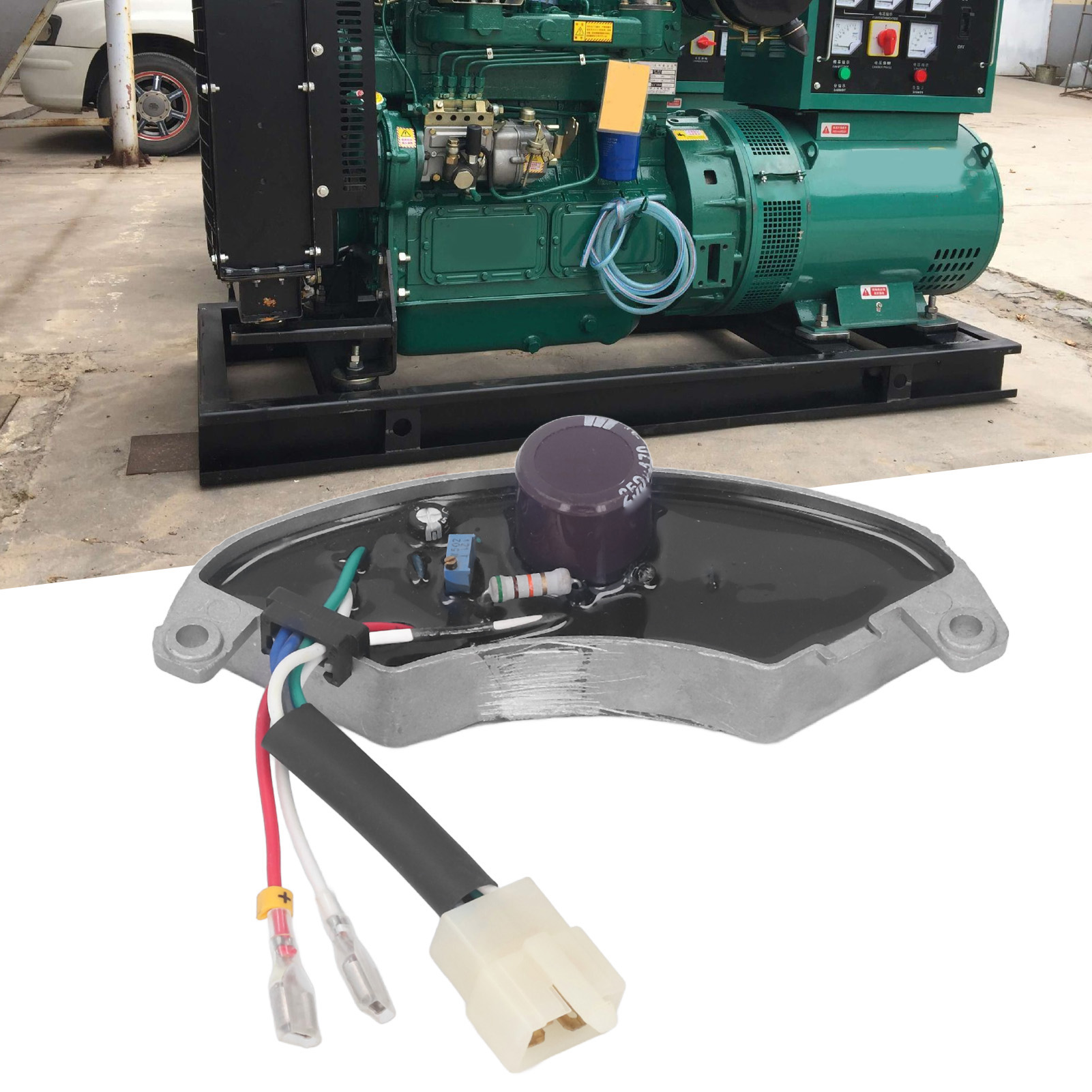 Automatischer Spannungsregler Avr5-1a20z-1, Einphasig, Aluminiumgehäuse, 6-adrig, 250 V/470 Μf. Geeignet Für 3-kw- Und 5-kw-generatorsätze.