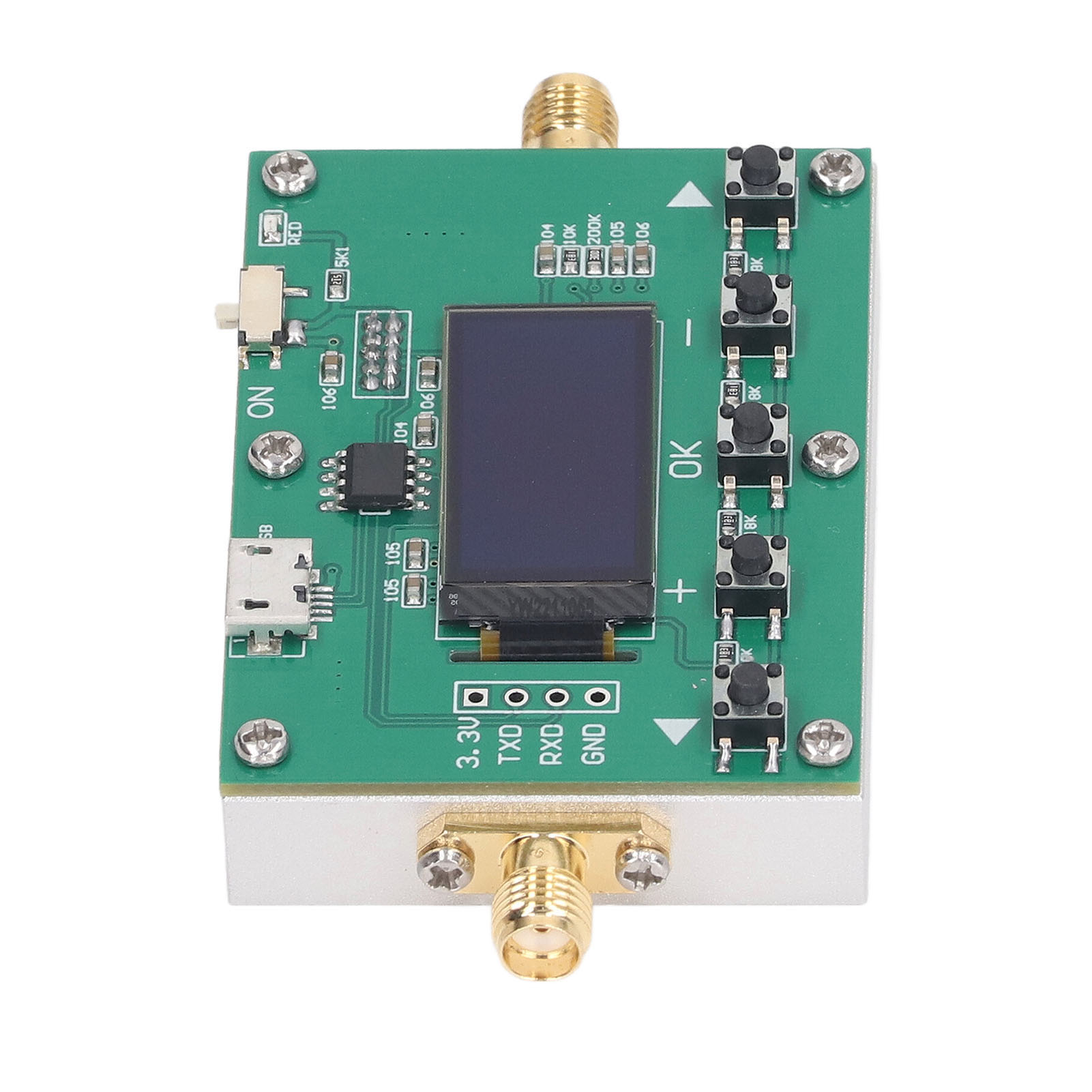 Programmierbarer Digitaler 6g-dämpfungsregler, 30-db-schritte, 0,25 Db Verstärkung, Oled-display, Cnc-gefrästes Gehäuse, Hf-modul