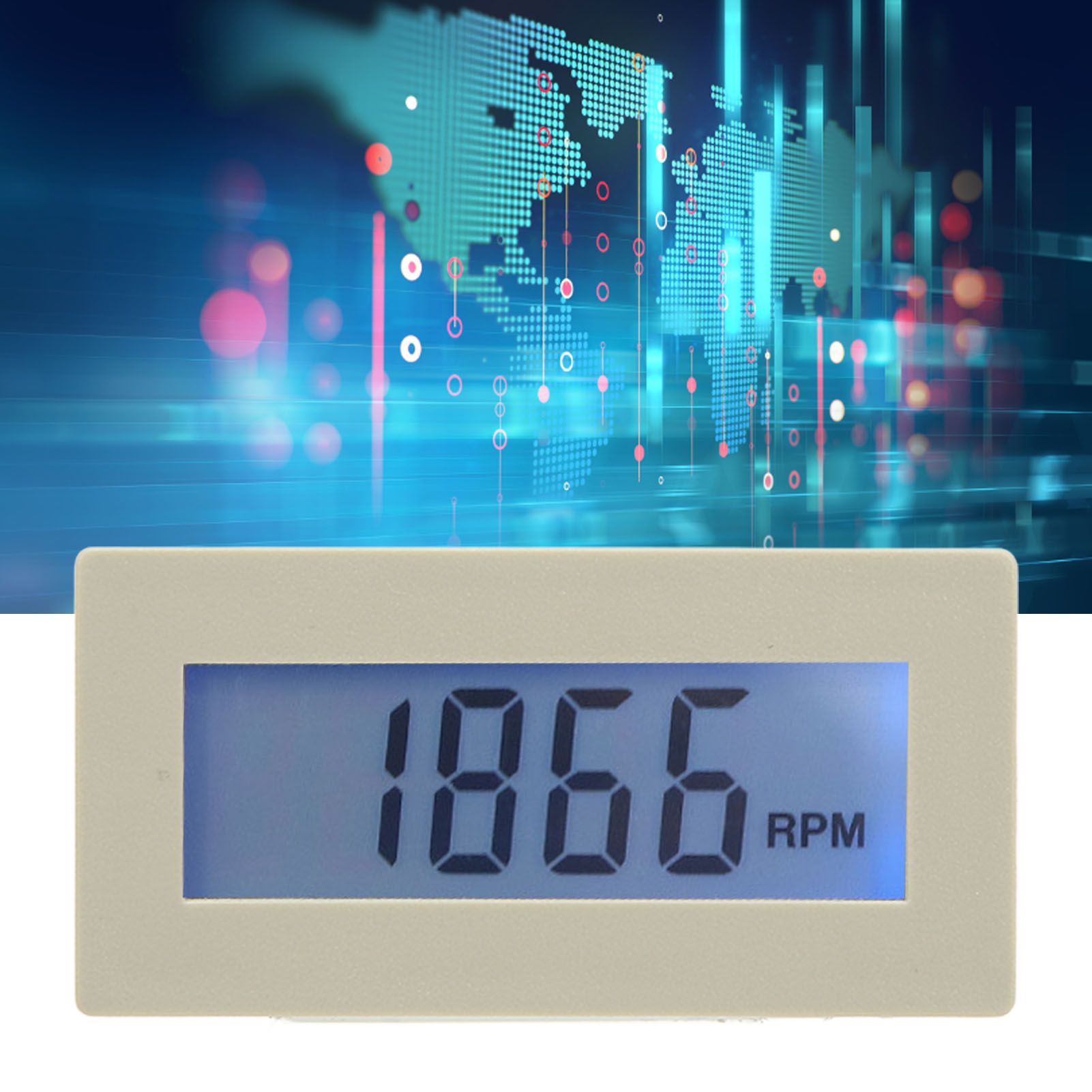 Hochpräziser, Störungsresistenter 4-stelliger Lcd-digitaltacho Mit Magnetischem Induktions-hall-effekt-sensor, 8–24 V Dc