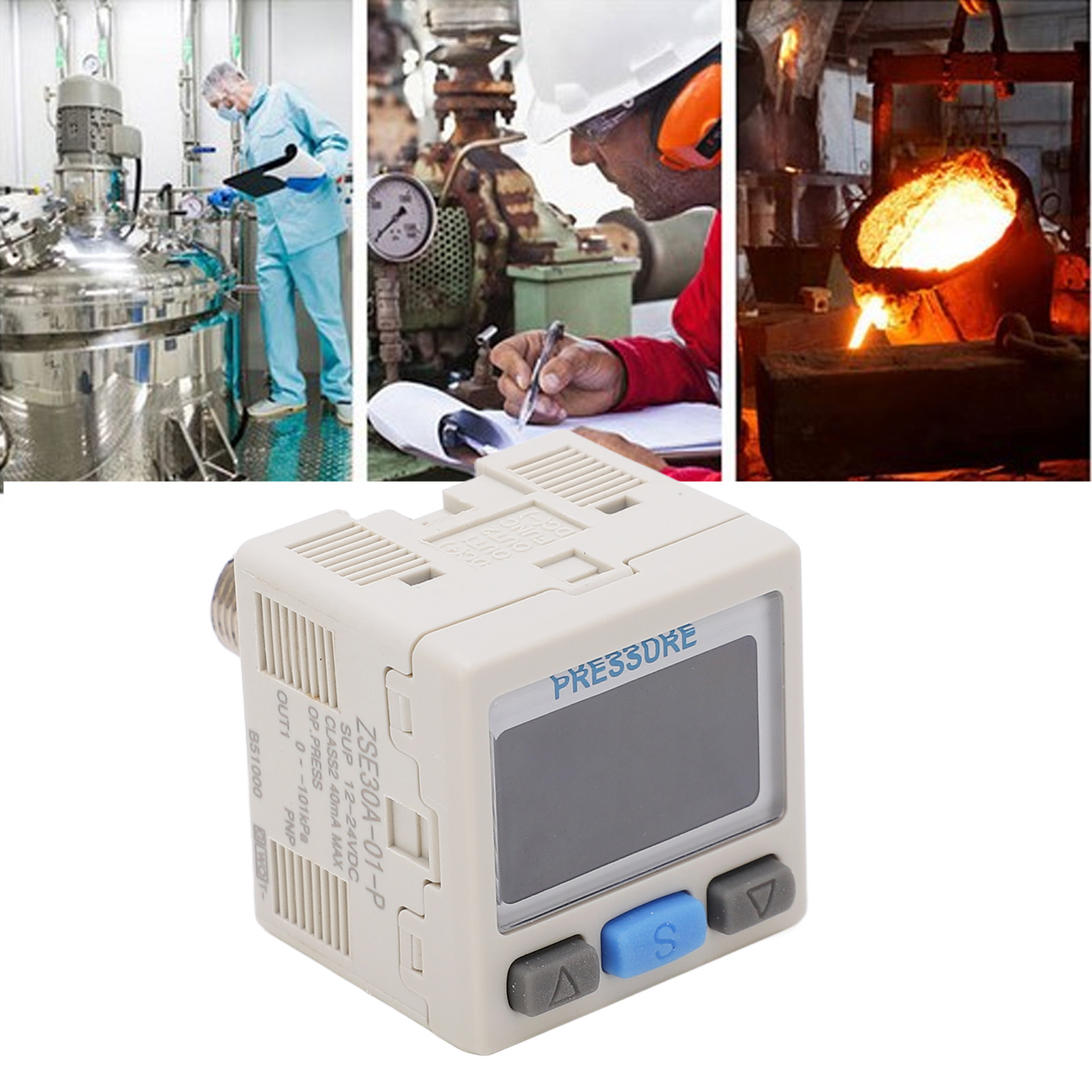 Digitales Manometer Zse30a-01-pl, Präzisions-digitaldruckschalter, Pneumatischer Unterdruck-vakuumsensor, Unterdruckregler, Manometer Für 0 Bis -101 Kpa