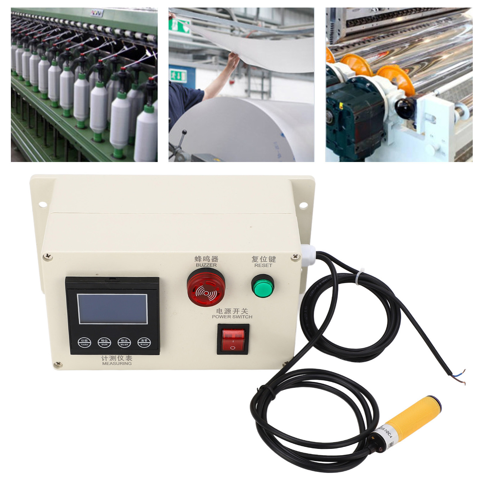 Alarmgerät Berm/bem78-30c4-l-ct Mit Digitalanzeige Und Montagekasten, Industrielles Digitalmessgerät, 100–240 V Ac