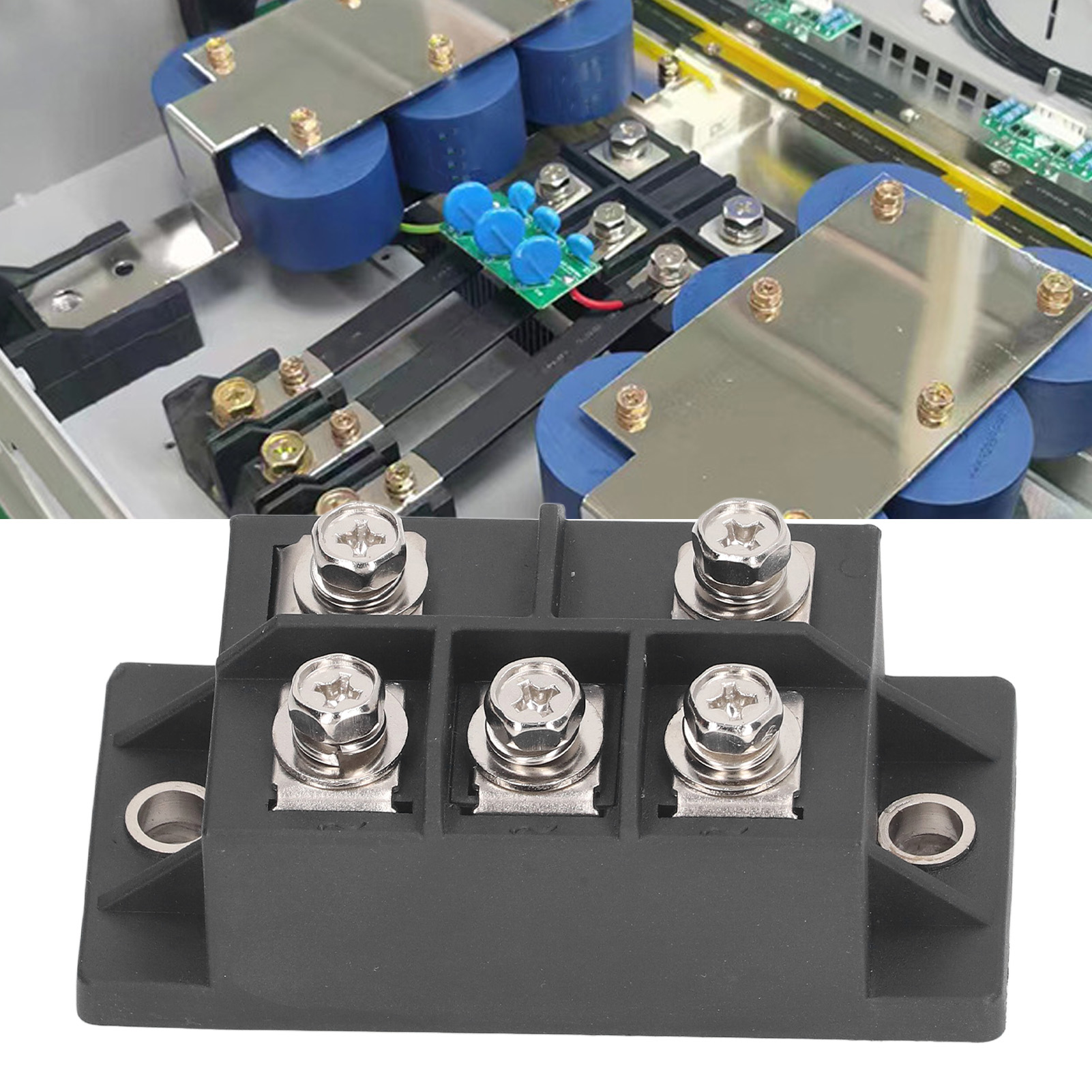 Fuji Typ Mds100a 1600v Dreiphasen-gleichrichter-netzteilmodul Mit Gleichrichterbrücke, Gleichrichterdioden Und Wärmeableitung Durch Kupferplatten.