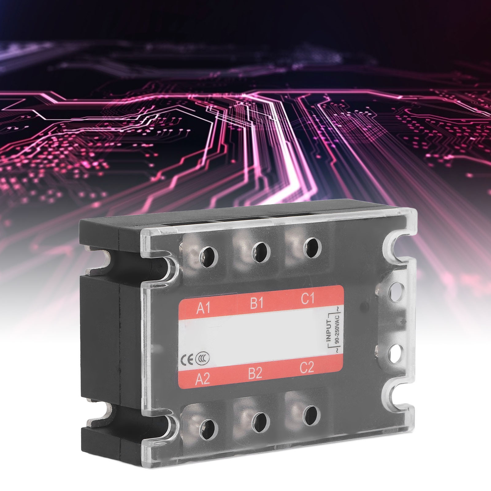 Ssr-3 A4825 25a Dreiphasiges Halbleiterrelais Mit Ac-steuerung Für 480v Ac.