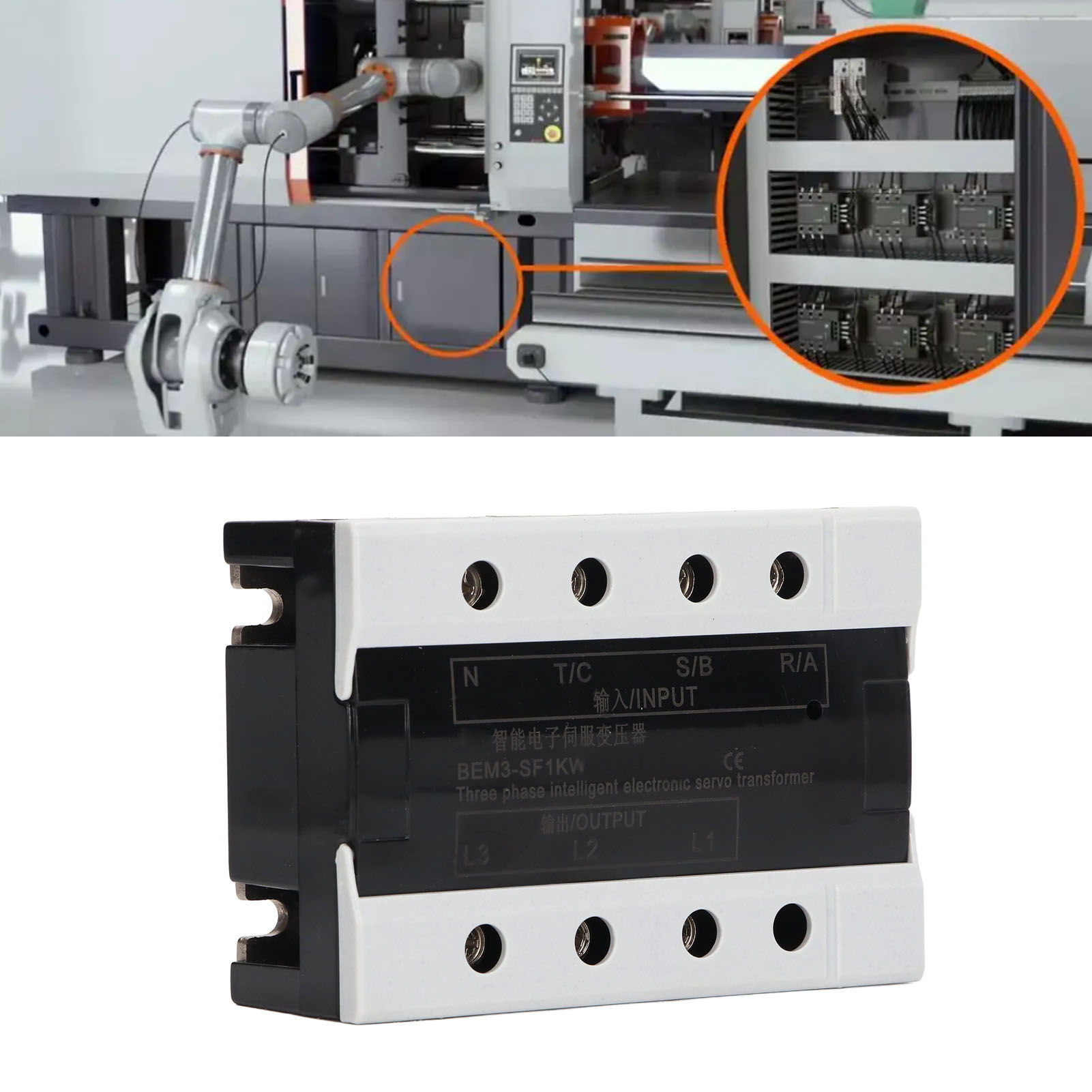 Berm@1kw Intelligenter Dreiphasiger Elektronischer Servotransformator: Dreiphaseneingang 360–420 V Ac Dreiphasenausgang 200–230 V Ac