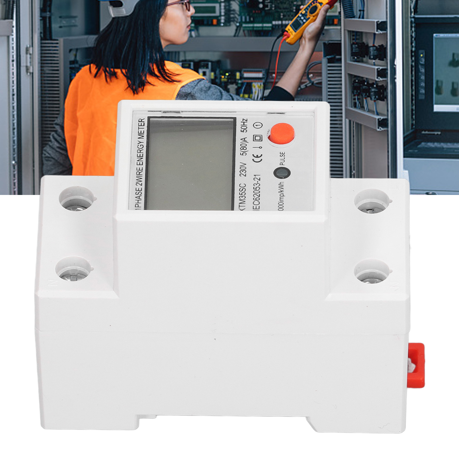 Xtm35sc 2p Großbildschirm, Seitentasten, Lcd-schiene, Weißes Gehäuse, 5 A Dc 230 V