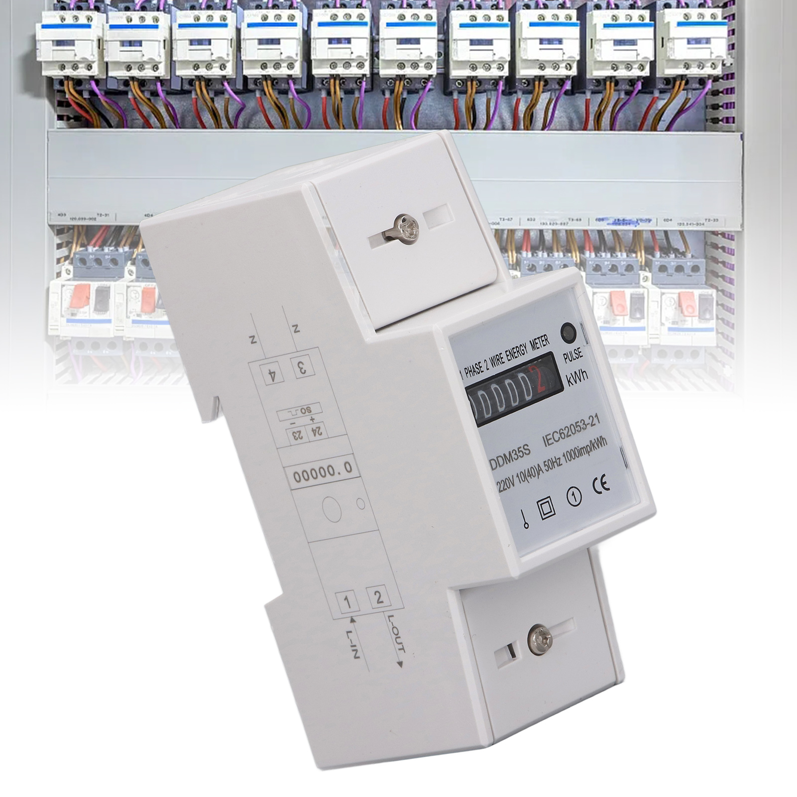 Einphasenzähler Ddm35s 2p Auf Din-schiene 10-40a Dc220v