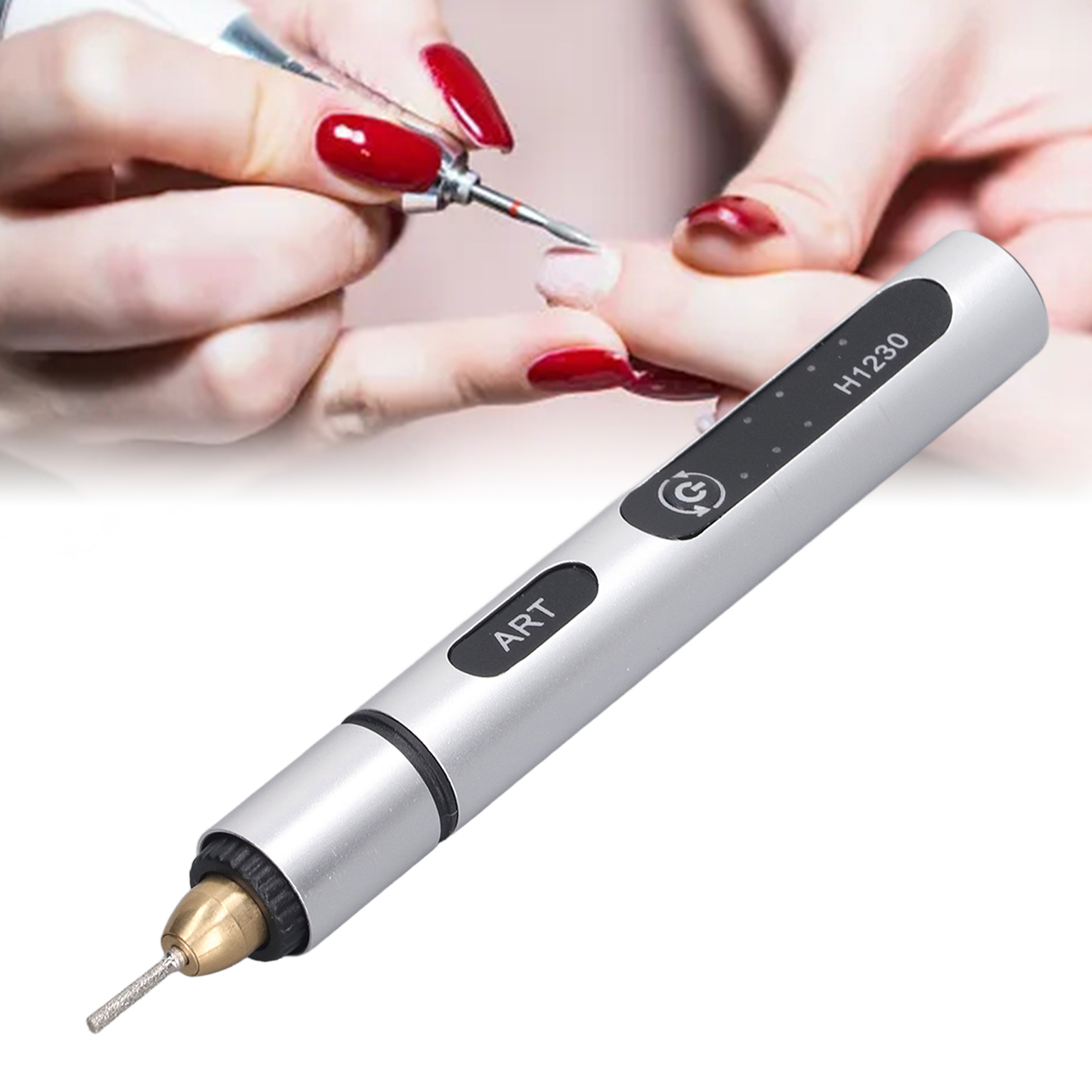 Mini-usb-tragbarer Elektrischer Schleifer, Wiederaufladbarer Elektrischer Schleifer, Elektrischer Gravierstift, Beschriftungs- Und Polierstift, Silber