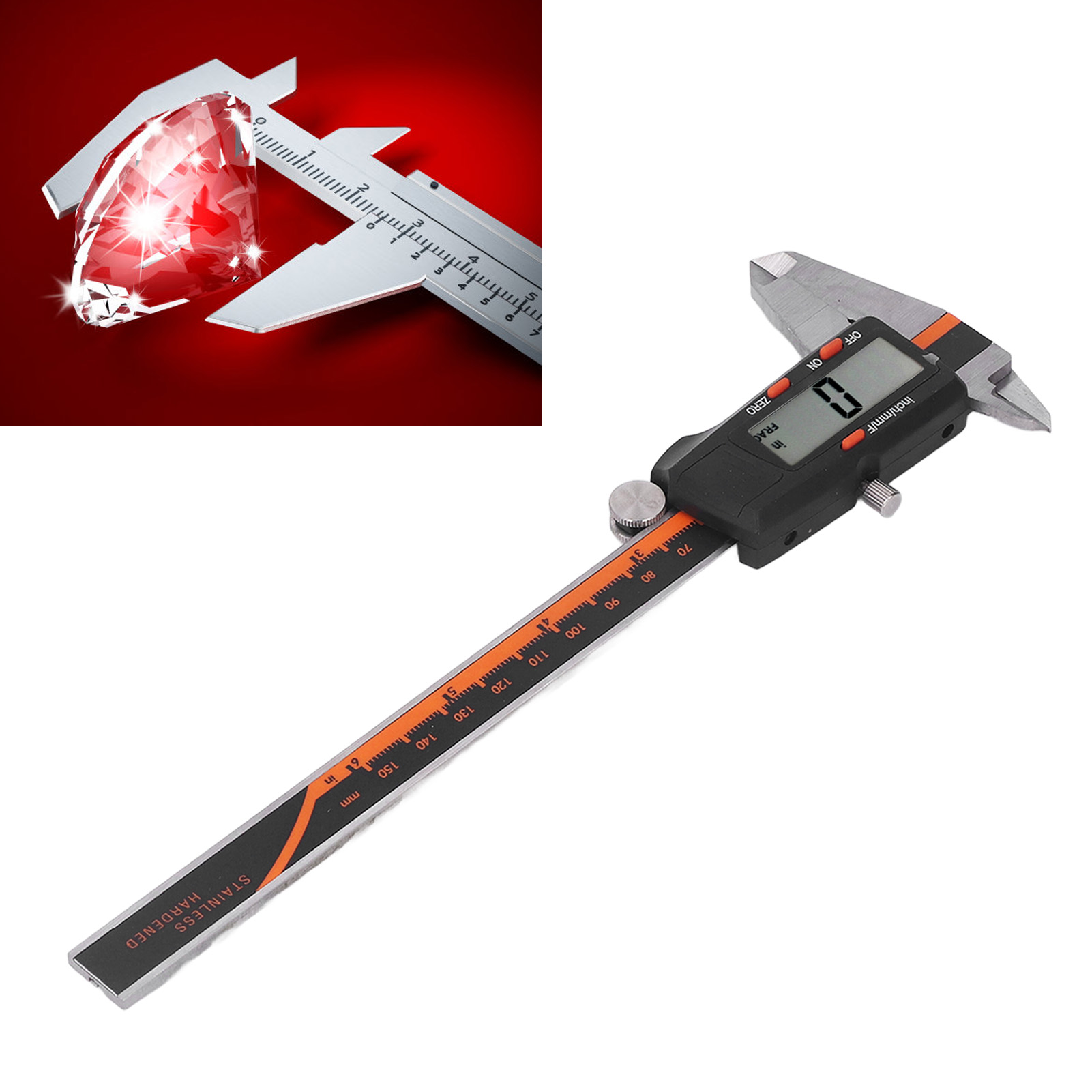 Digitaler Messschieber Aus Edelstahl, Bruchteilsmessschieber, Digitaler Nonius-messschieber, Elektronischer Messschieber 0-150 Mm