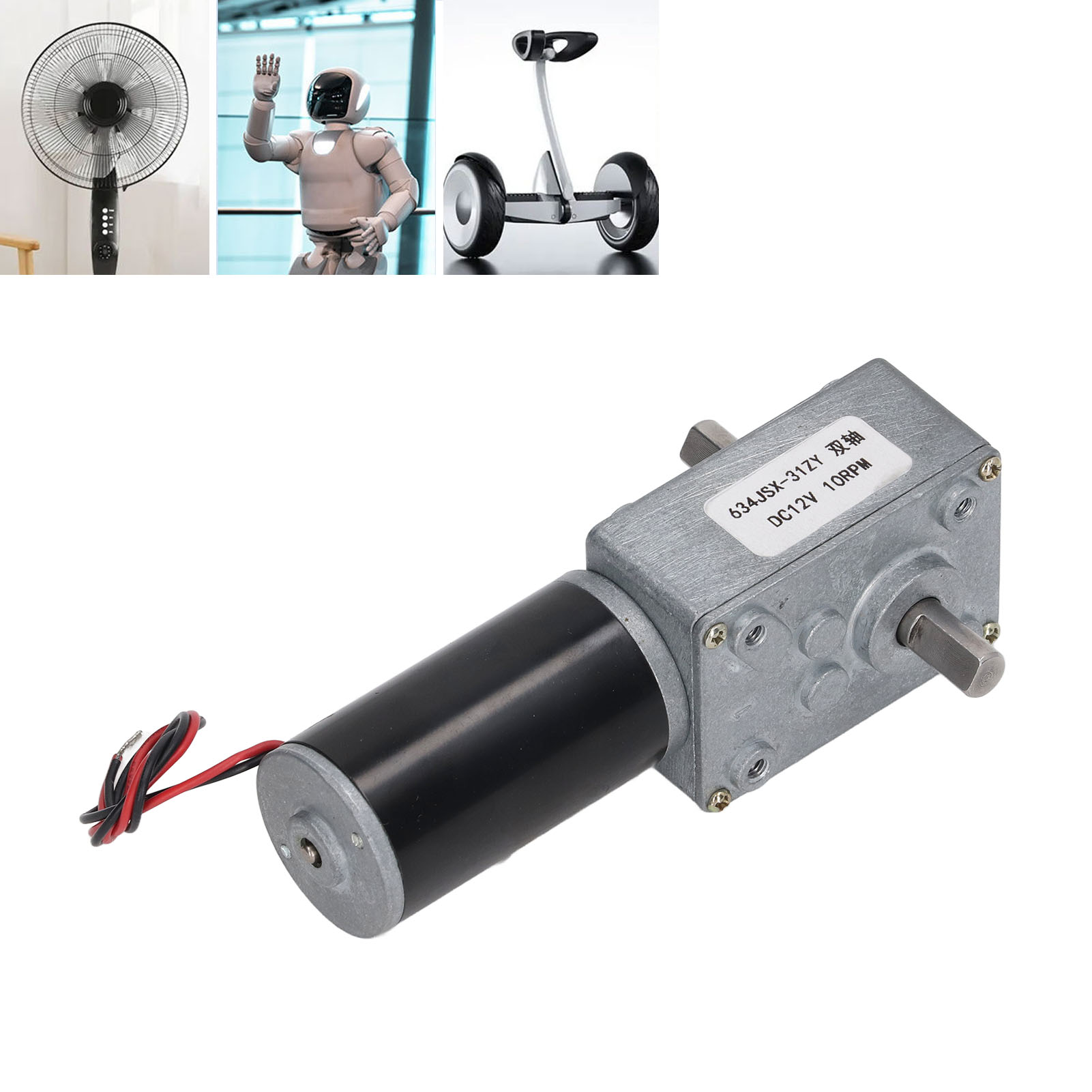 634jsx-31zy Getriebe-gleichstrommotor, 12 V Dc, Zweiwellenmotor, 10 U/min
