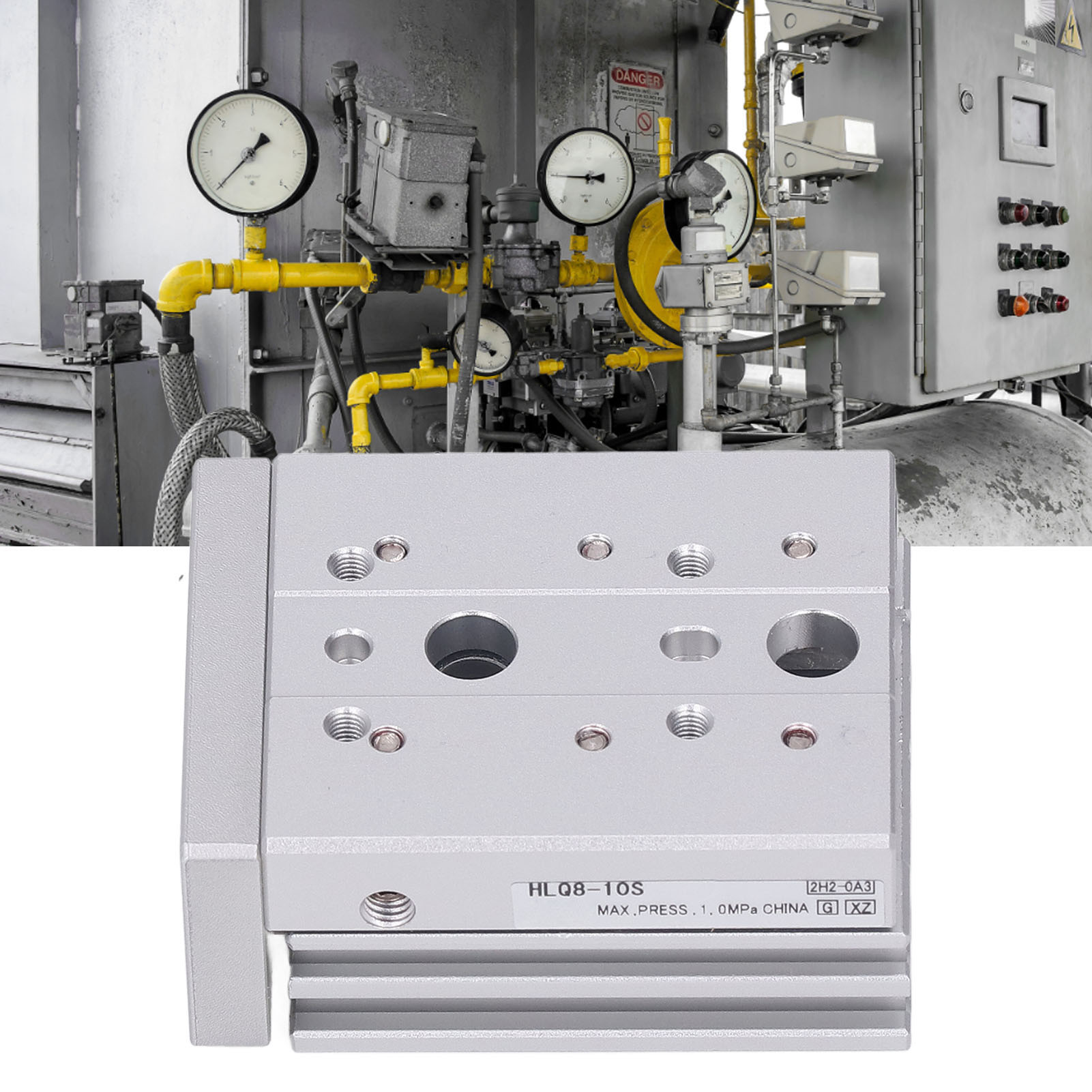 Pneumatischer Gleitzylinder Vom Typ Airtac, Präzisionszylinder Mit Doppelter Linearführung, Einlass-/auslass-schnittstellenrohrdurchmesser M50,8hlq6-10s