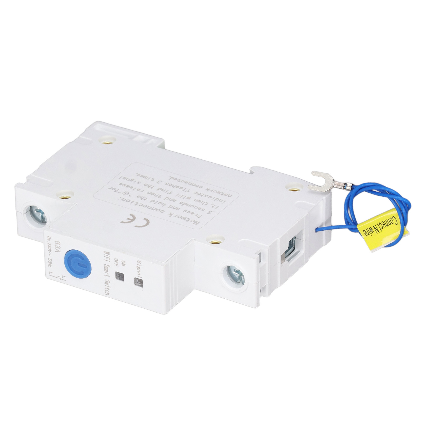 Intelligenter Ac230v-leistungsschalter Mit Zeitverzögerungsrelais Und Wlan, Din-schienenmontage, Fernsteuerung Über Die Ewelink-app, 1p/63a