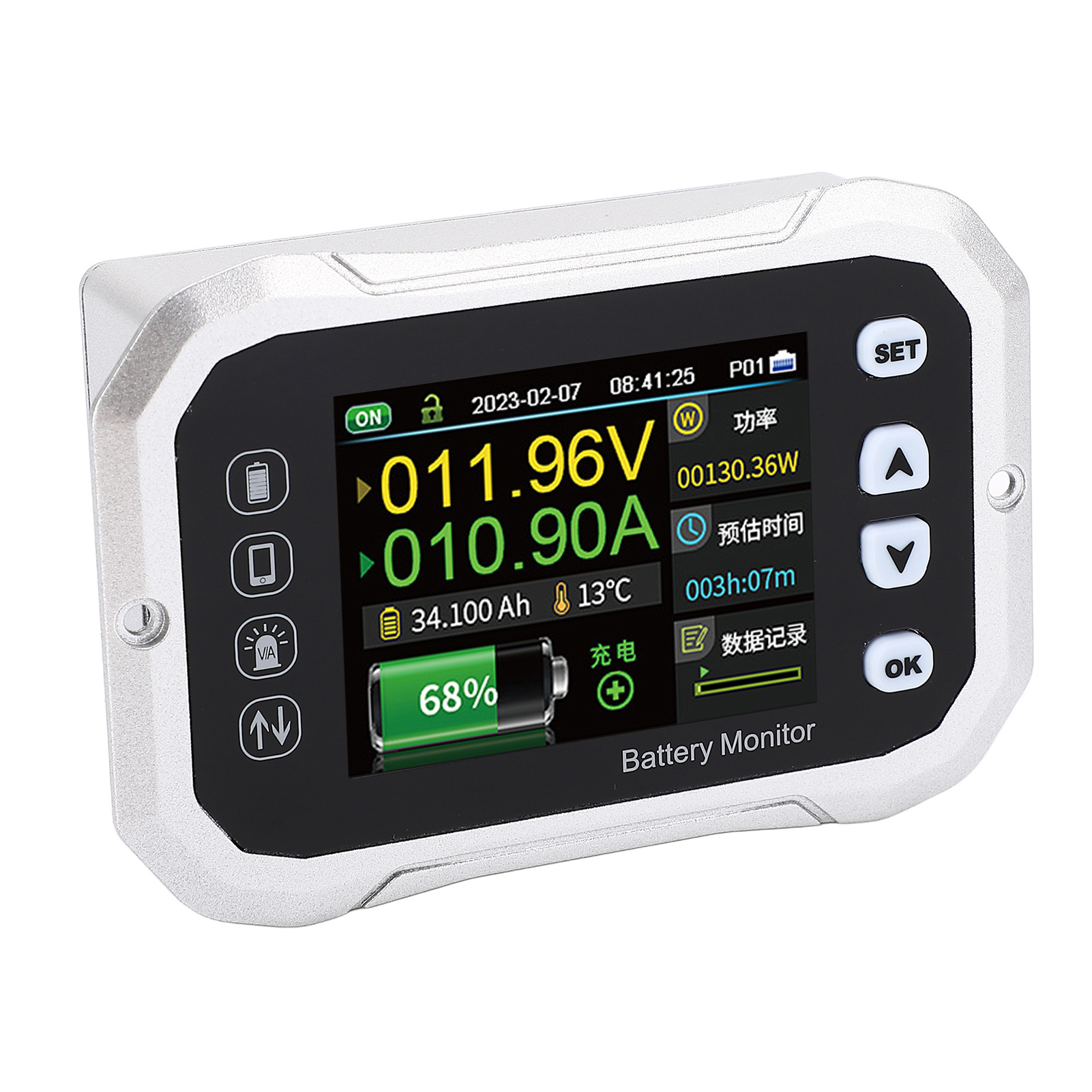 Kh110f 100a Intelligenter Batteriemonitor Mit Shunt, Coulomb-zähler Für Wohnmobile, Programmierbarer Hoch-/niederspannungsalarm, 10-120v, Kompatibel Mit Allen Batterien