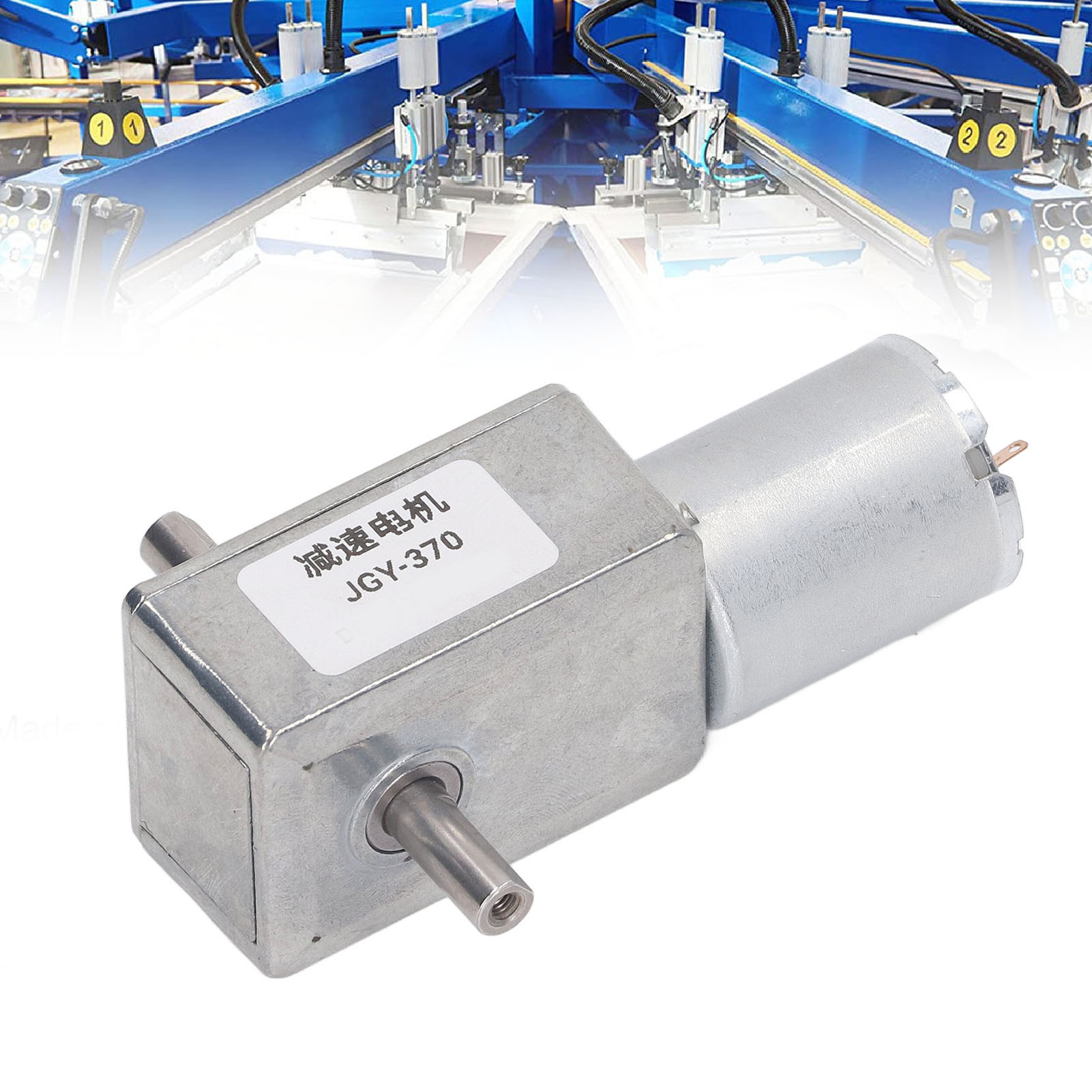 Jgy-370 Doppelwellen-gleichstromgetriebemotor, 25 Kg.cm, 12 Mm, Doppelwellen-selbsthemmendes Reversibles Schneckengetriebe, 12v Niedrigdrehzahl-gleichstromgetriebemotor Mit Montagehalterung, 18 Rmb.