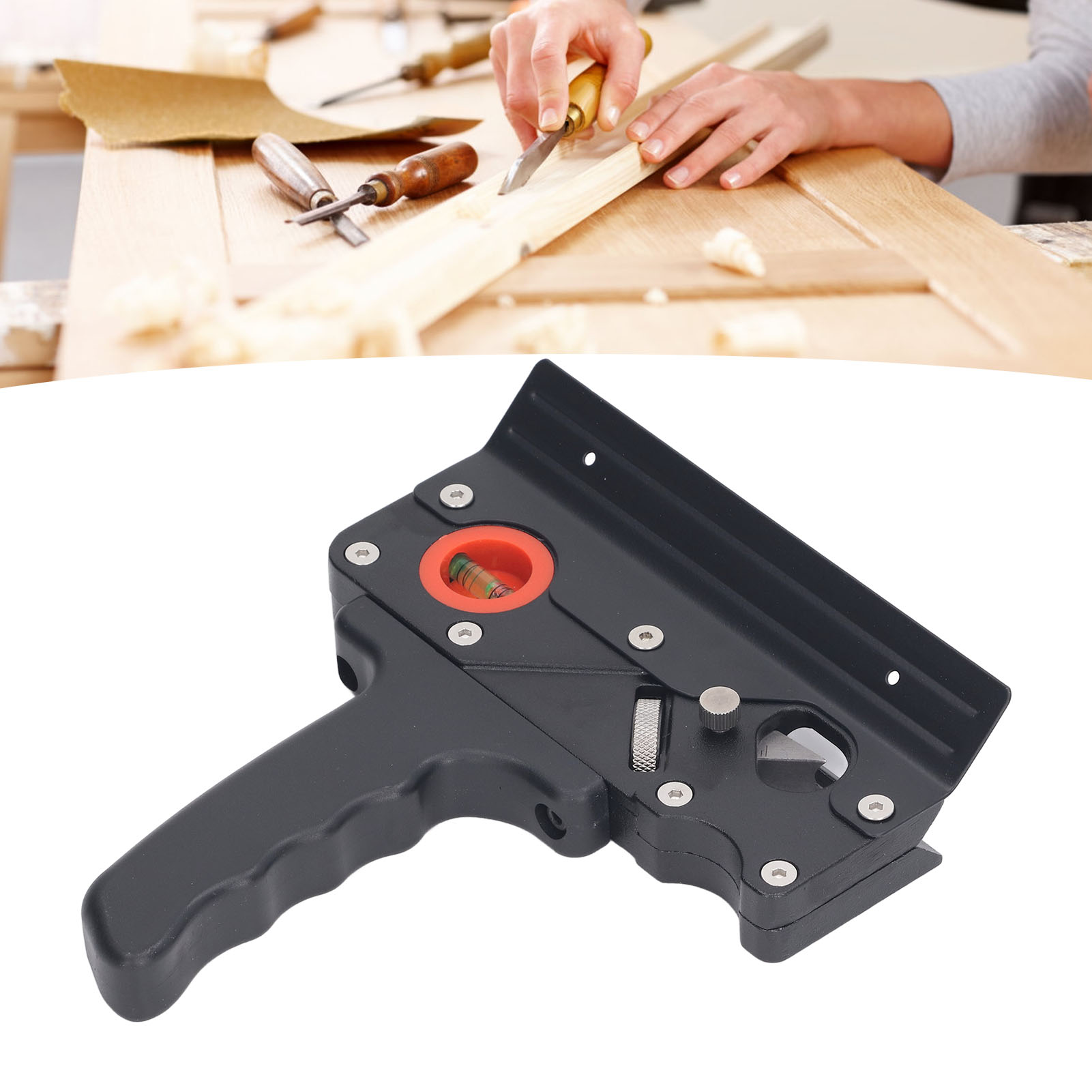 Entgratungshobel, Fasenhobel, Kantenbearbeitungswerkzeug Für Die Holzbearbeitung, Handhobel Zum Entfernen Von Kanten Und Ecken, 45-grad-fasenhobel, Schwarz.
