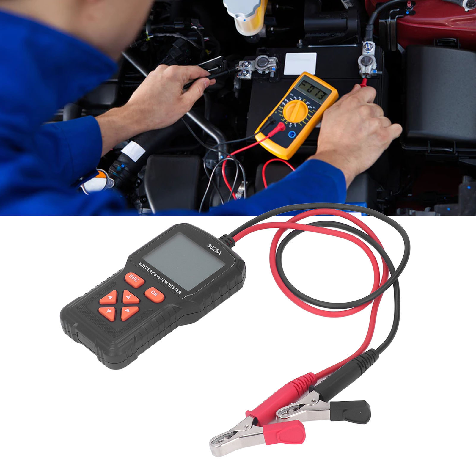 Batterietester 3025a, Blei-säure-batterietester, Cca-innenwiderstandsmesser, Kfz-batterieanalysator, Geeignet Für Autos, Lkw, Boote, Motorräder, Suvs Und Schiffe