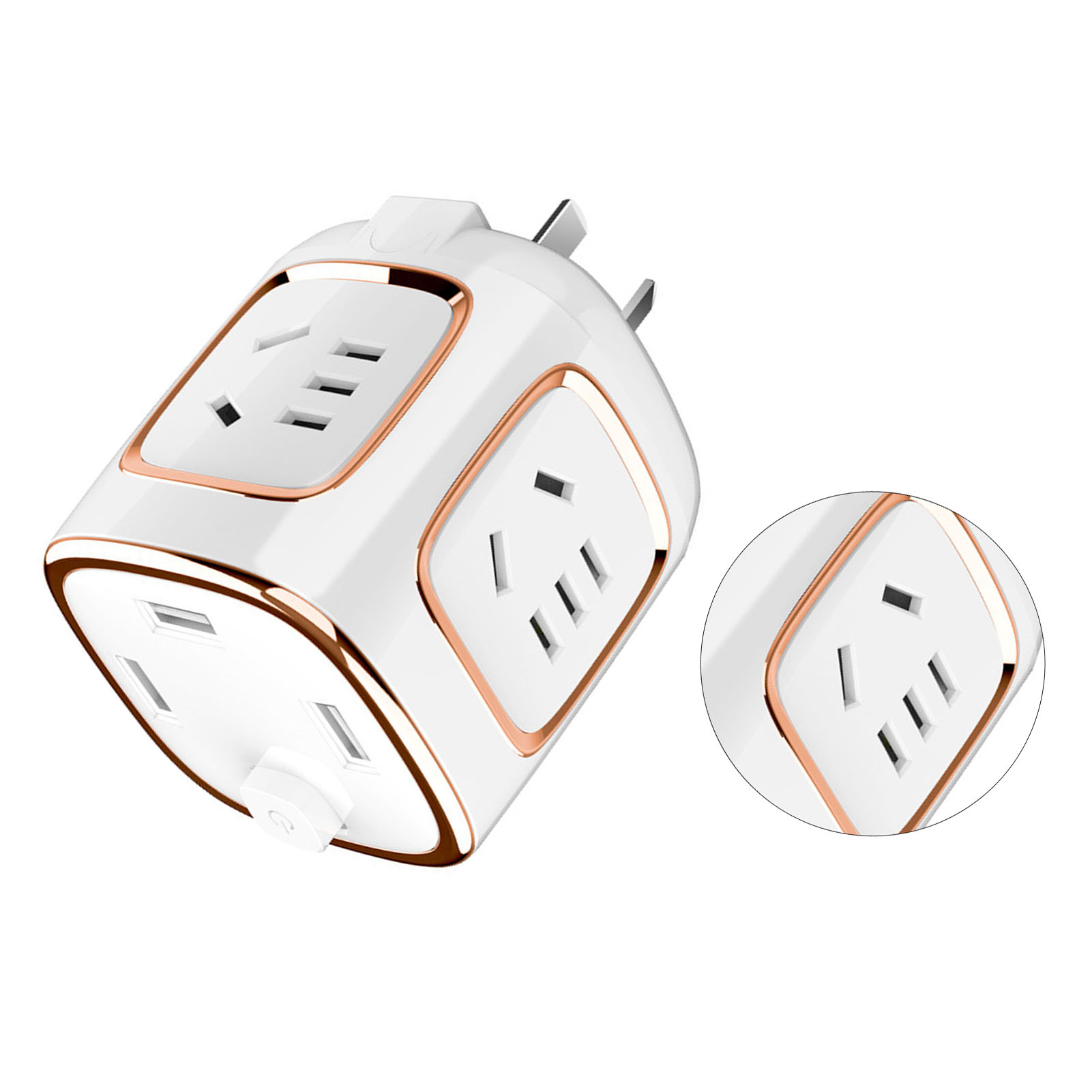 Yadiao Würfel-steckdosenleiste Mit Usb-anschluss, Multifunktionaler Stromwandler Für Den Haushalt, 1,8 M Usb-kabel.