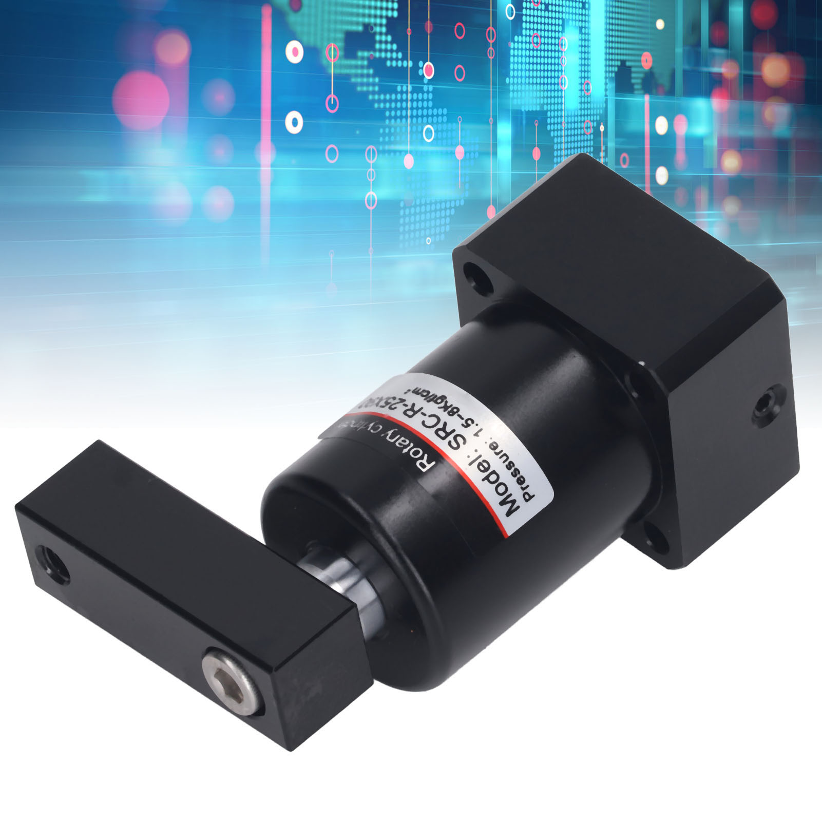 Drehzylinder Src-r-2590, Doppeltwirkender Drehstanzzylinder Mit 90-grad-spannwinkel