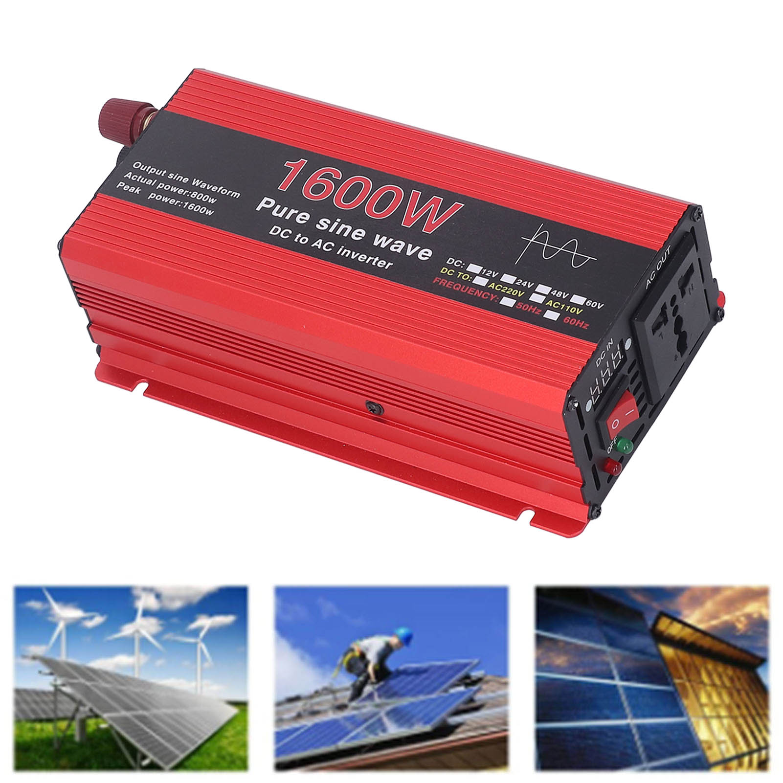 1600-w-sinus-wechselrichter, 12 V Dc Auf 220 V Ac, Solar- Und Windkraft-wechselrichter Für Fahrzeuge, Windkraft-wechselrichter-netzteil, Solar-wechselrichter Für Den Außenbereich Für Fahrzeuge