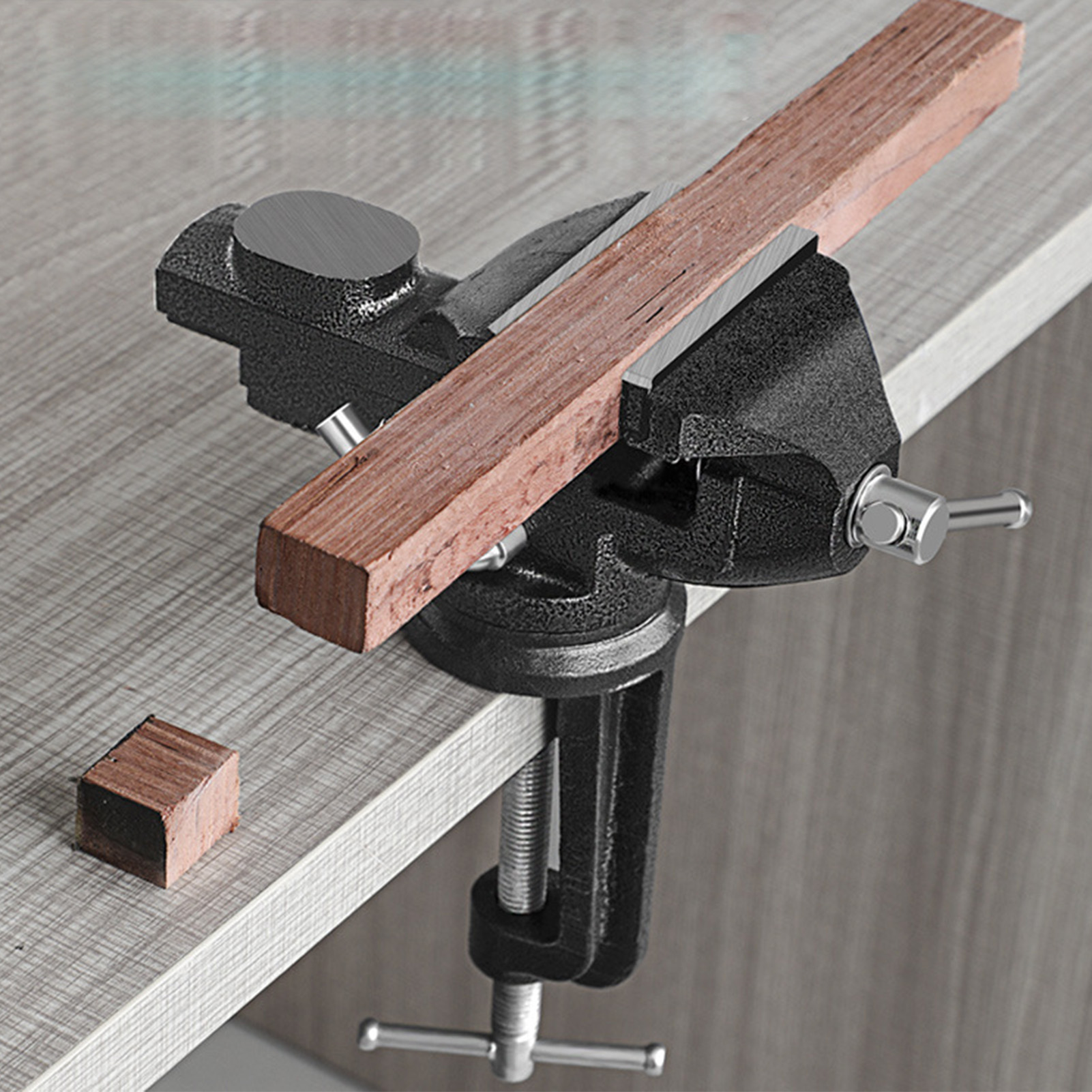 Schraubstock, Haushaltsschraubstock, Kleiner Schraubstock, Kleines 360° Präzisions-universalspannwerkzeug, Verbesserter Und Verlängerter 80-mm-schraubstock Aus Stahlguss, 1,81 Kg Stahlguss.
