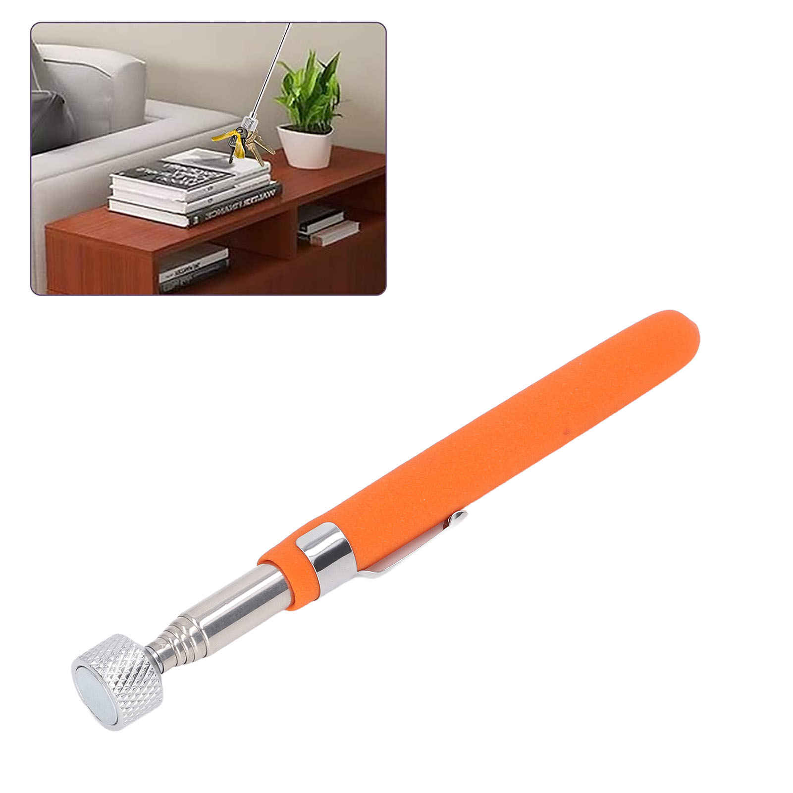 Teleskop-magnetpicker, Ausziehbarer Magnetstab Mit Taschenclip, 4,5 Kg