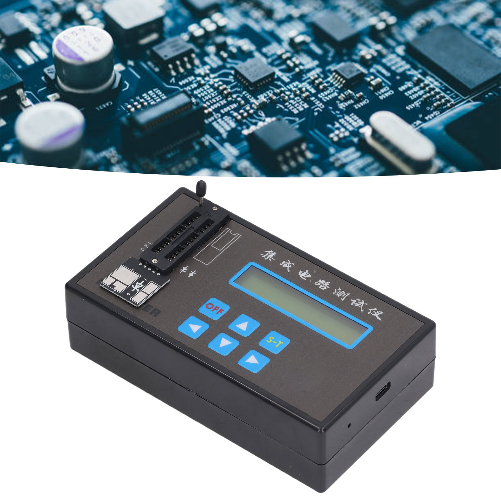 Wiederaufladbarer, Tragbarer Tester Für Integrierte Schaltungen Mit Led-anzeige, Transistor- Und Diodentester, Ic-chip-tester