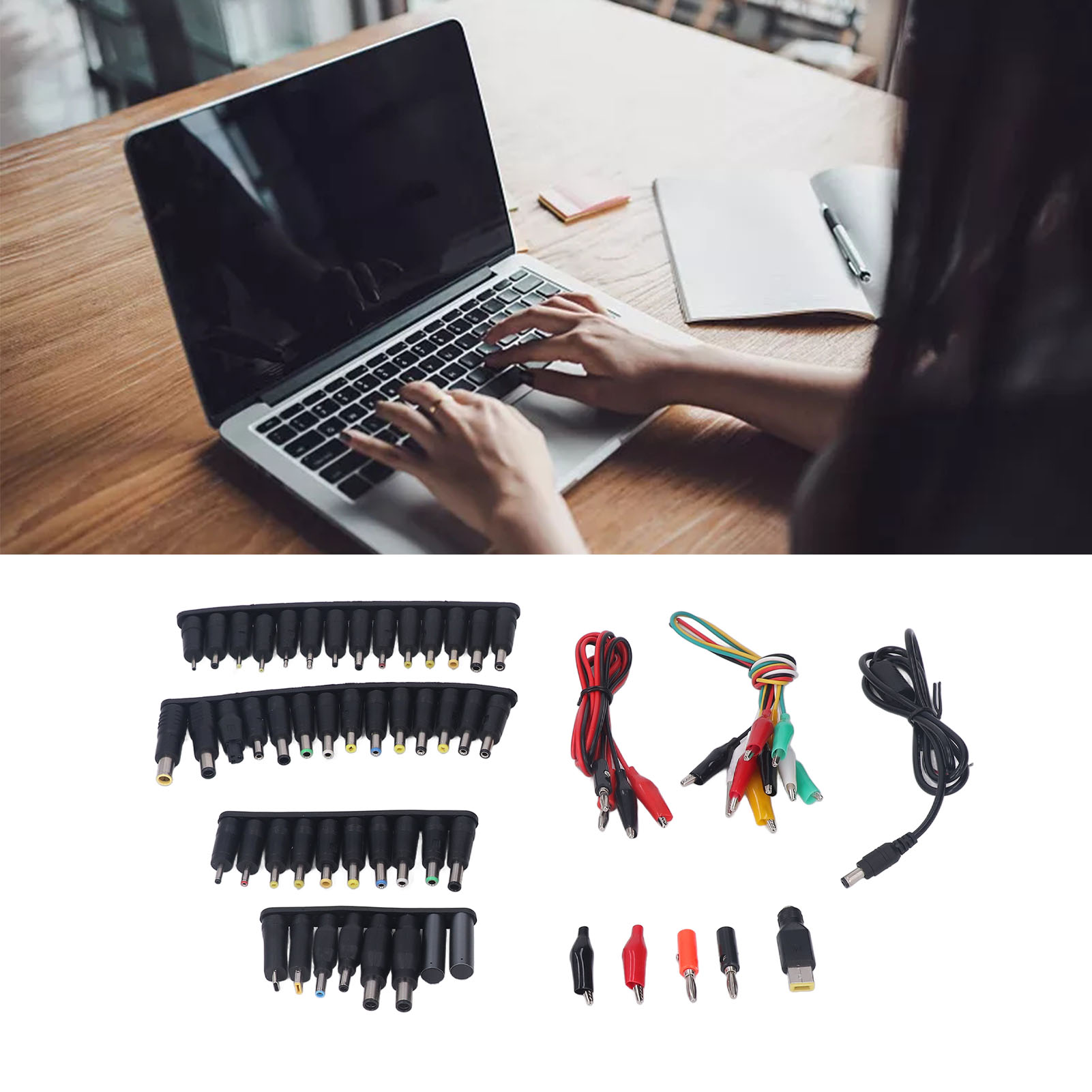 Set Mit 58 Netzadaptern Für Laptops, Computerreparaturadapter, Gleichstromwandlerstecker, Anschlüsse Für Hp, Dell, Ibm