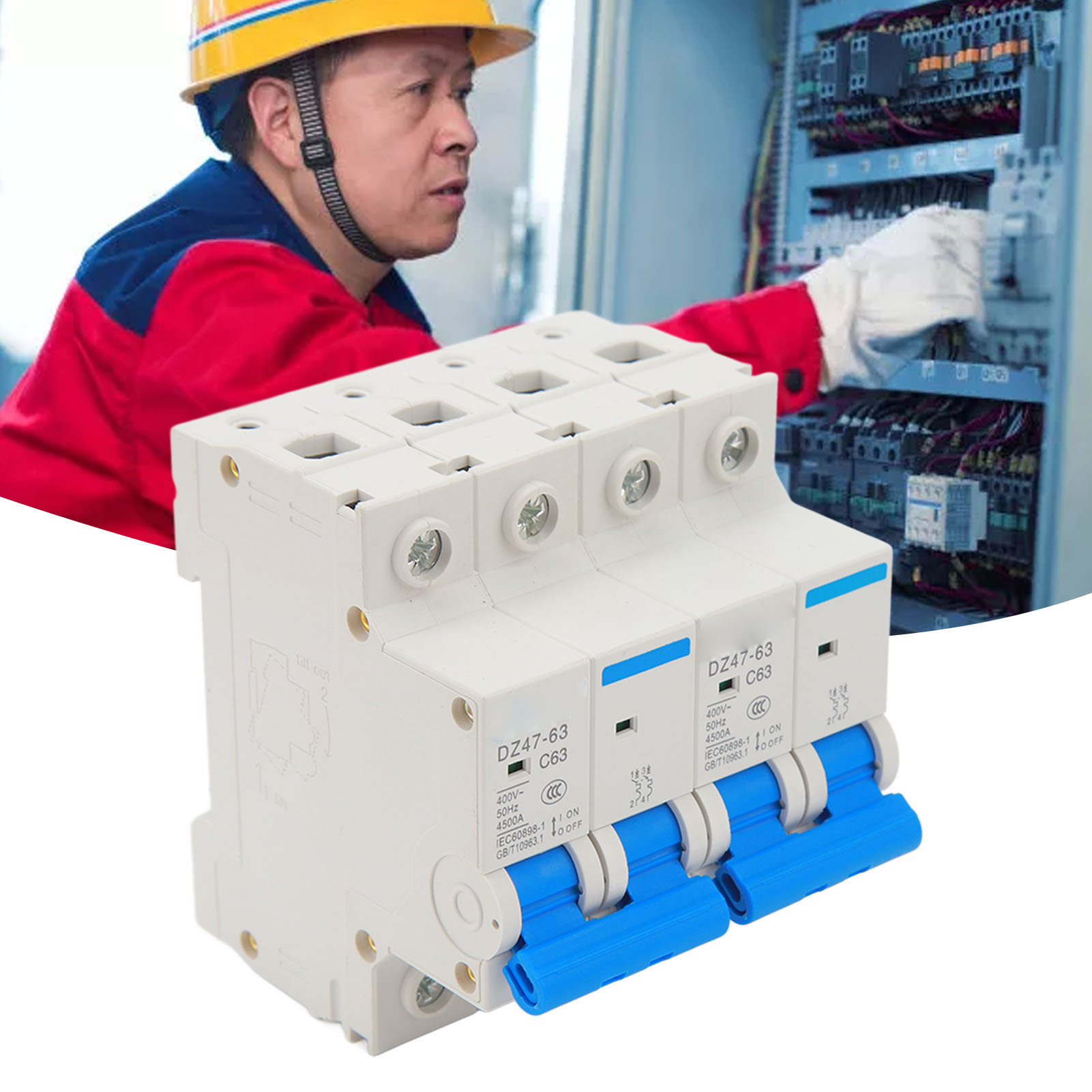 Berm® Dz47-63 2p 63a Verriegelungs-leistungsschalter, Duale Stromversorgung, Verriegelbarer Pneumatischer Schalter, 400v-quellenumschaltung