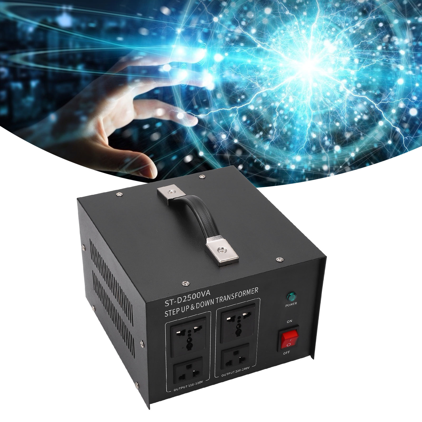 2500-w-leistungstransformator, 110 V Auf 220 V Aufwärts- Und 220 V Auf 110 V Abwärtstransformator, Europäischer Standardstecker, 110–120 V / 220–240 V