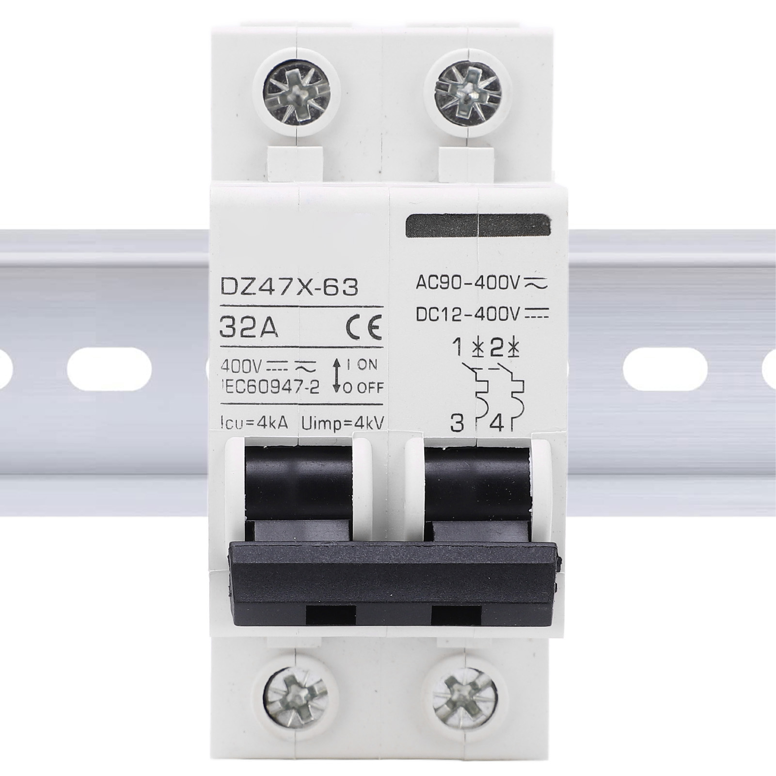 Baoyidz47x-63 32 A 400 V Ac/dc 2p Miniatur-leistungsschalter Für Photovoltaikanlagen, Din-schienenmontage