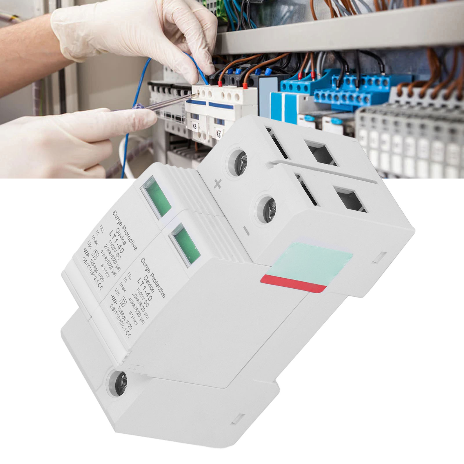 Lt1-40 Dc-photovoltaik-überspannungsableiter 1000 V 20-40 Ka/2p