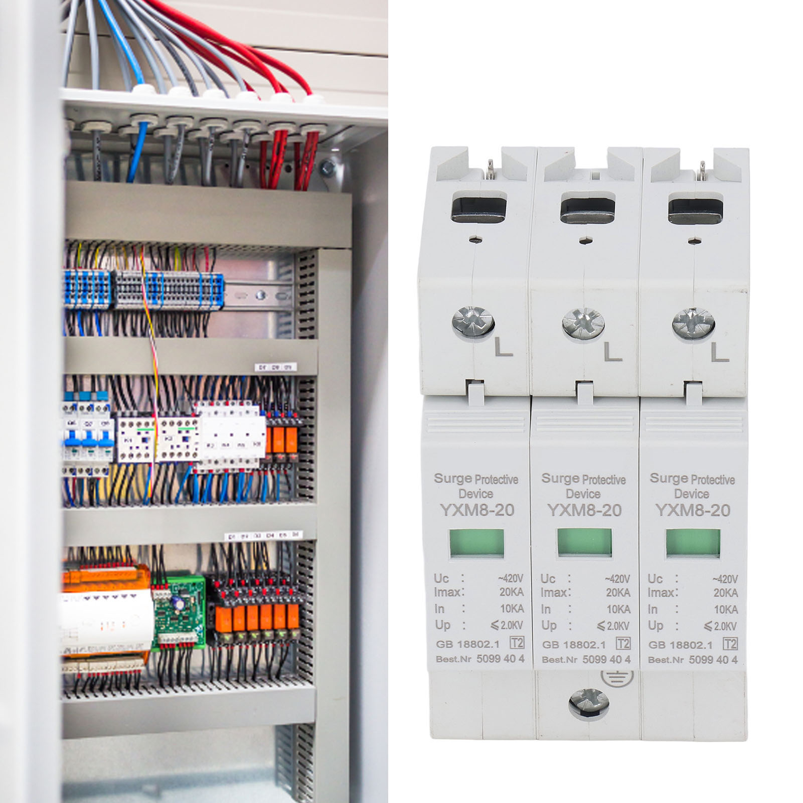 Yxm8-20 20ka 3p 420v Überspannungsschutzmodul