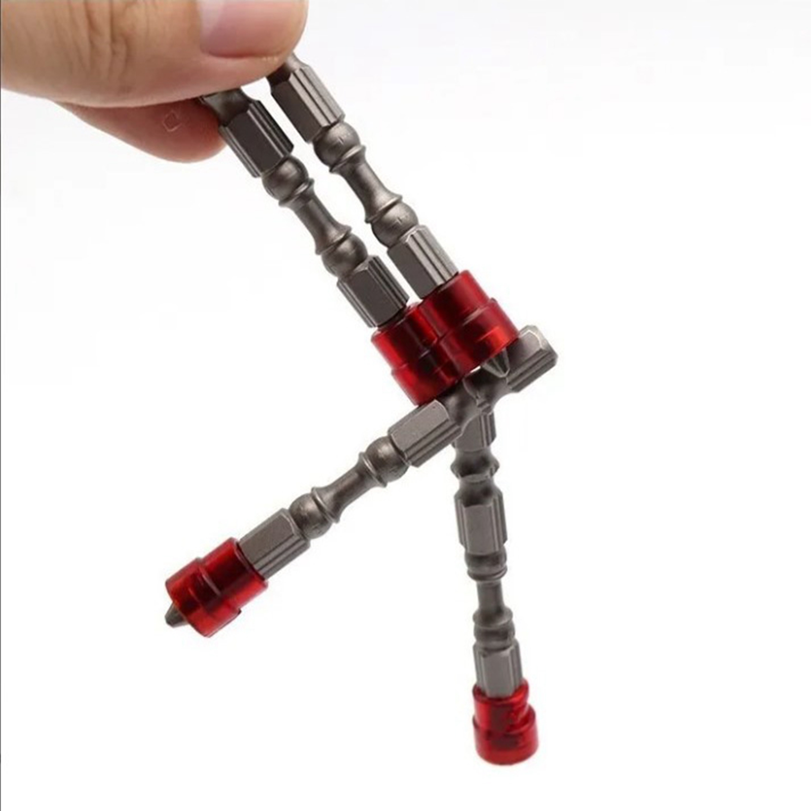 Packung Mit 10 Roten Magnetischen Phillips-schraubendreherbits, Ph265mm Lang, Elektrische Schraubendreherbits, Einfarbig, Ein Kopf, Mit Rotem Magnetring, 10 Stück Pro Packung.