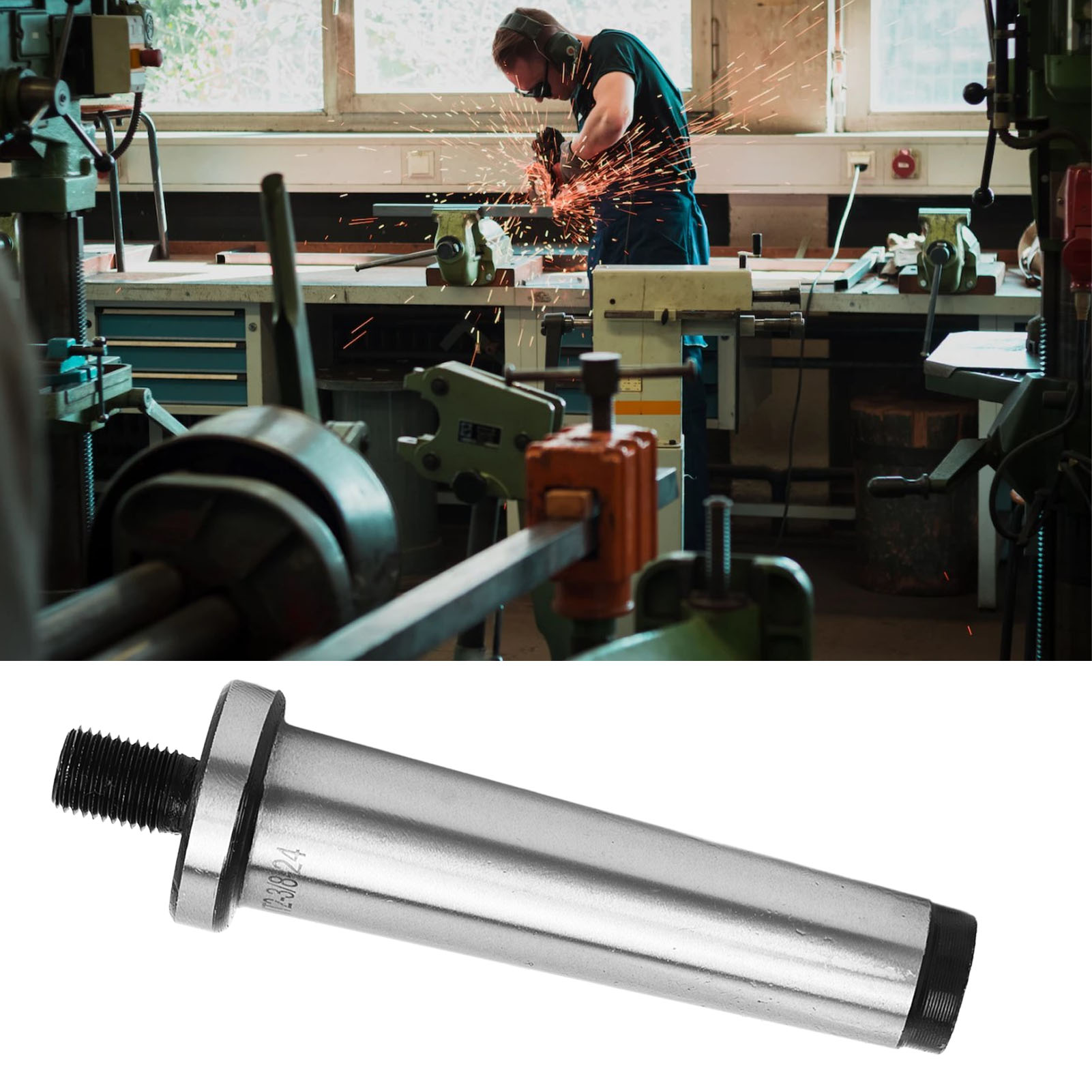 3/8"-24 Gewindebohrfutter Mit 2mt-schaft, Mt2 Gehärteter Morsekonusadapter, Bohrwerkzeughalter, Pleuelstange