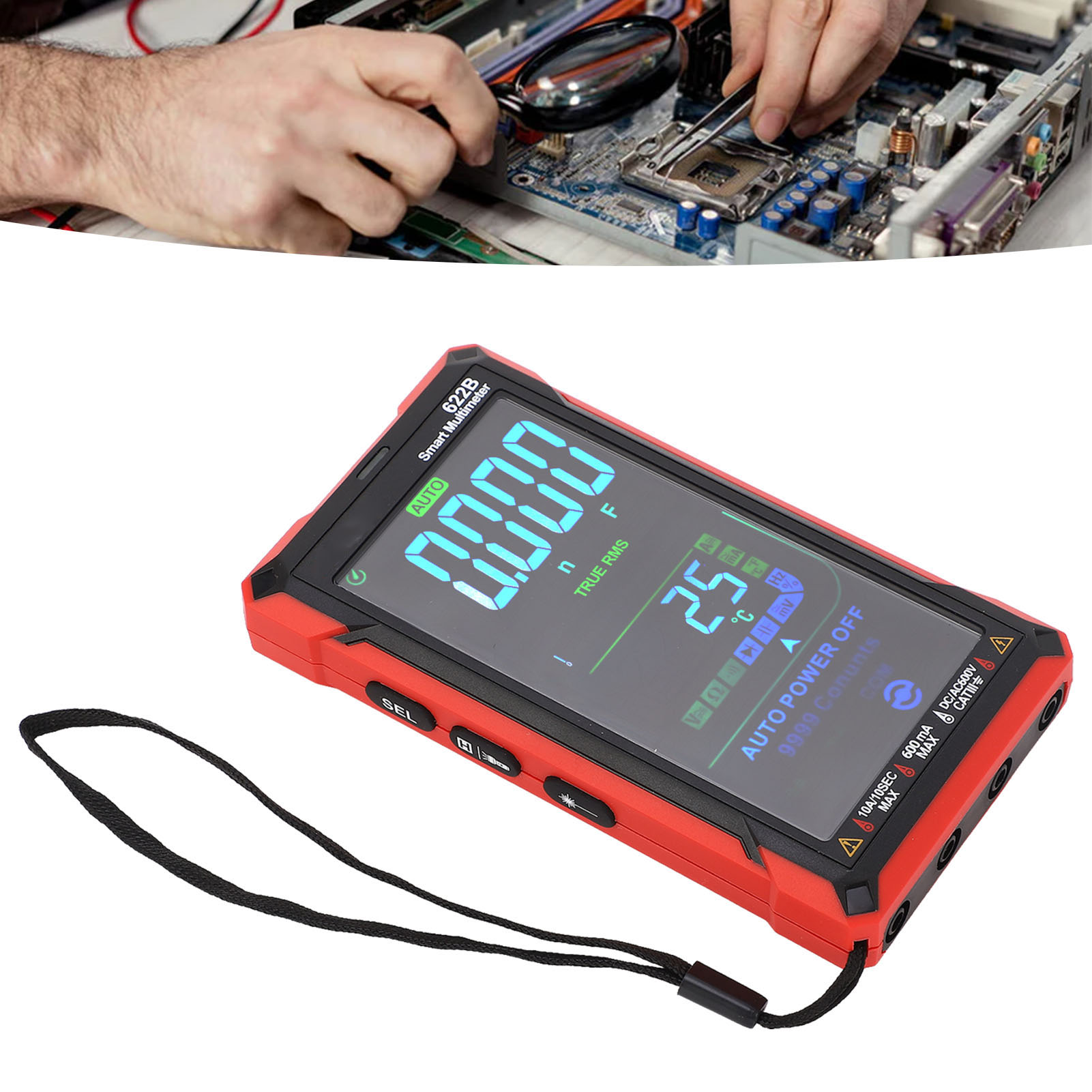 Aneng 622b Extra Großes Touchscreen-multimeter, Hochpräzises Intelligentes Anti-burst-digitalmultimeter, Vollautomatisch, Speziell Für Die Elektrotechnik