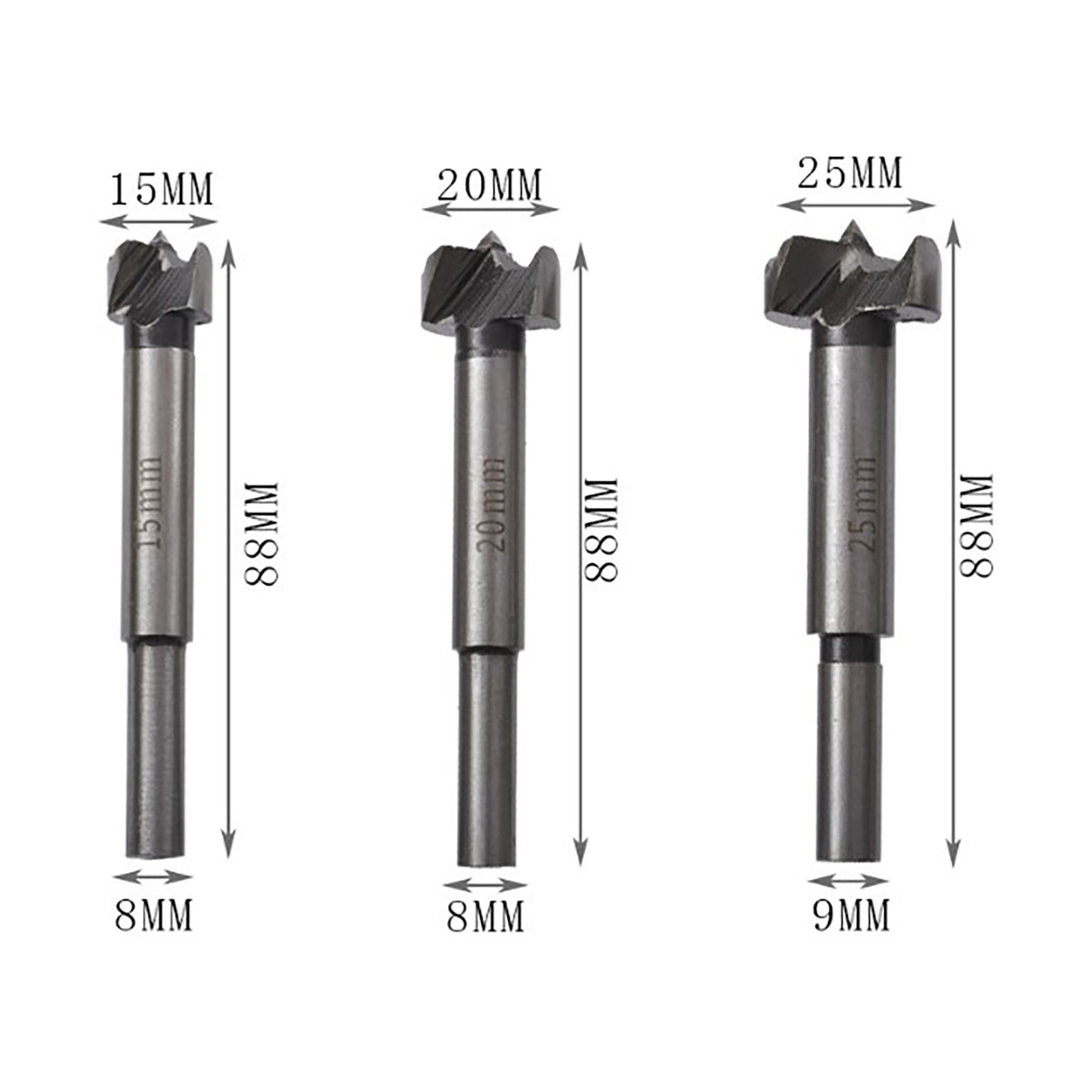 Flachflügelbohrer Für Holzbearbeitung 15-35 Mm, Rundschaft-scharnierbohrer, 5-teiliges Set, Elektrischer Bohrlochaufweiter 15-35 Mm, Lochöffner Für Holzbearbeitung.