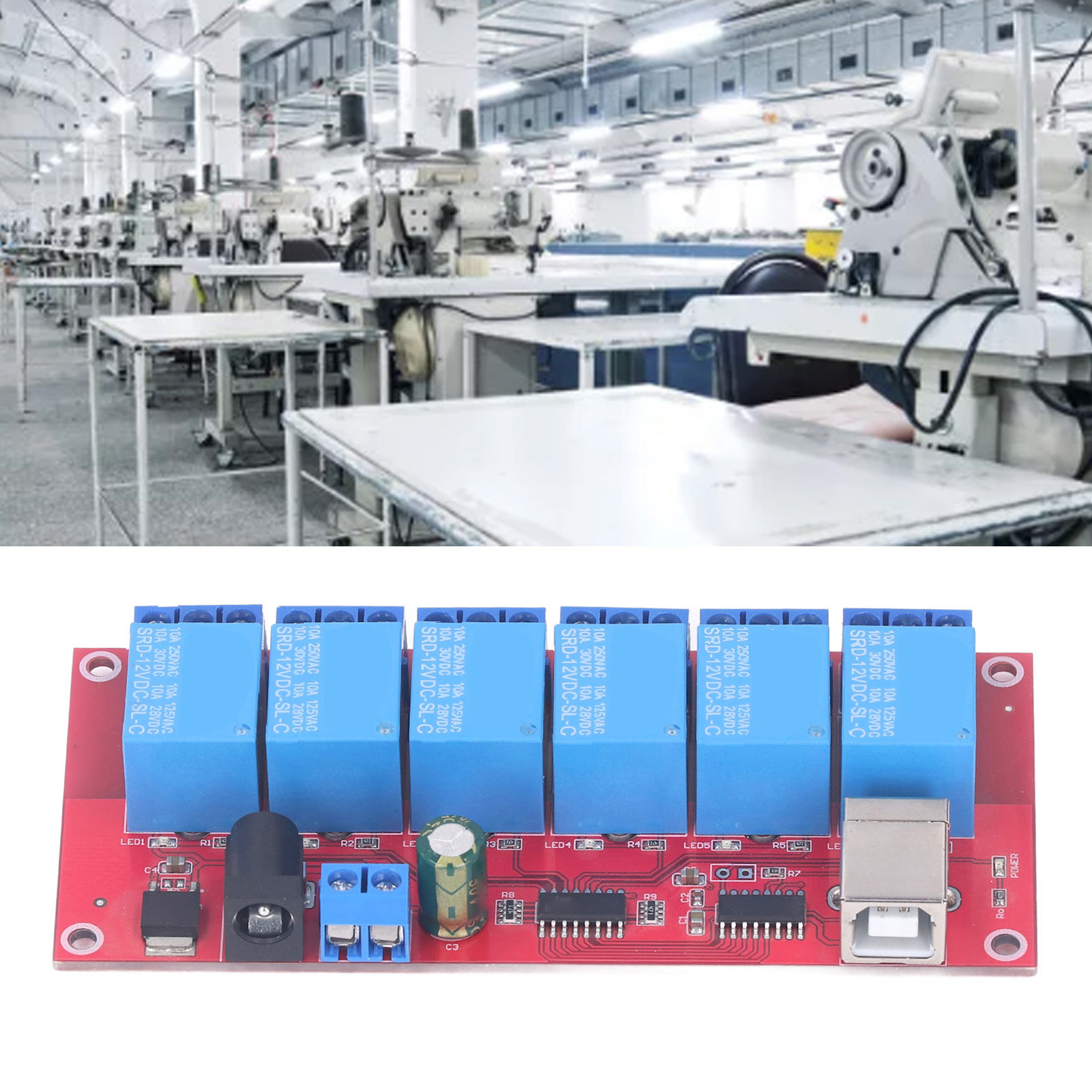 Treiberloses 6-kanal-hid-usb-relaismodul, 12-v-computersteuerplatine