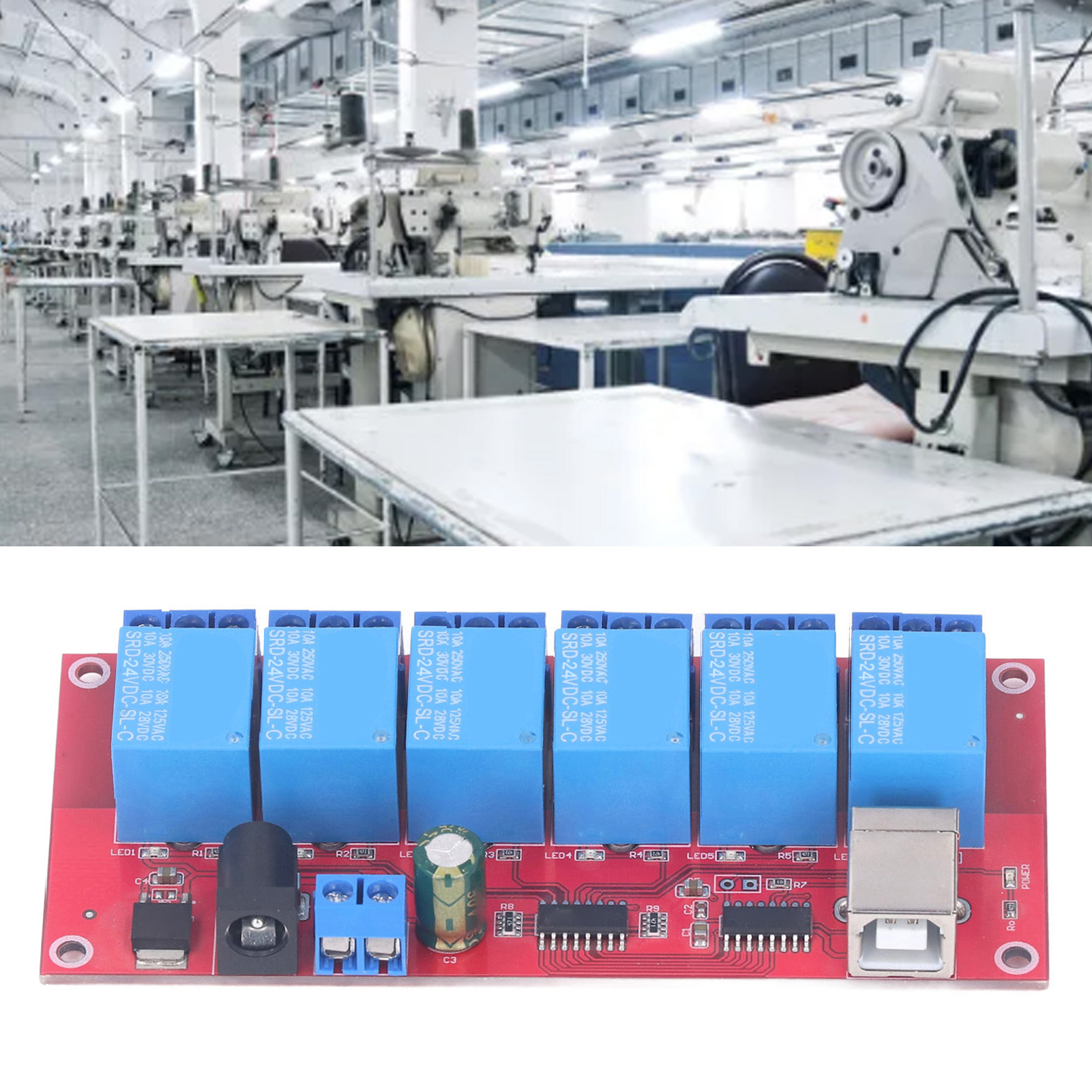 Treiberloses 6-kanal-hid-usb-relaismodul, 24-v-computersteuerplatine