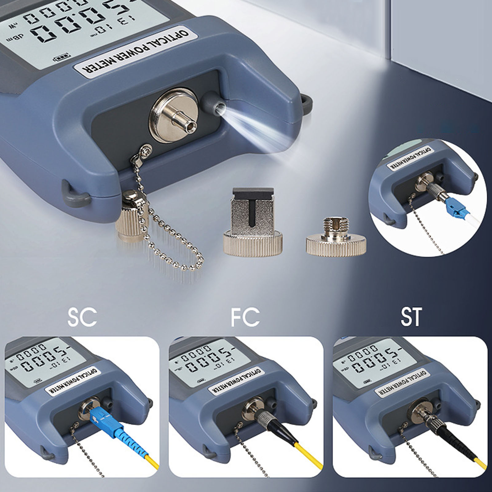 Aua-y510a Optisches Wattmeter, Optischer Dämpfungsregler, Glasfaser-dämpfungstester -50 Bis +26 Dbm Mit Led-anzeigeleuchte