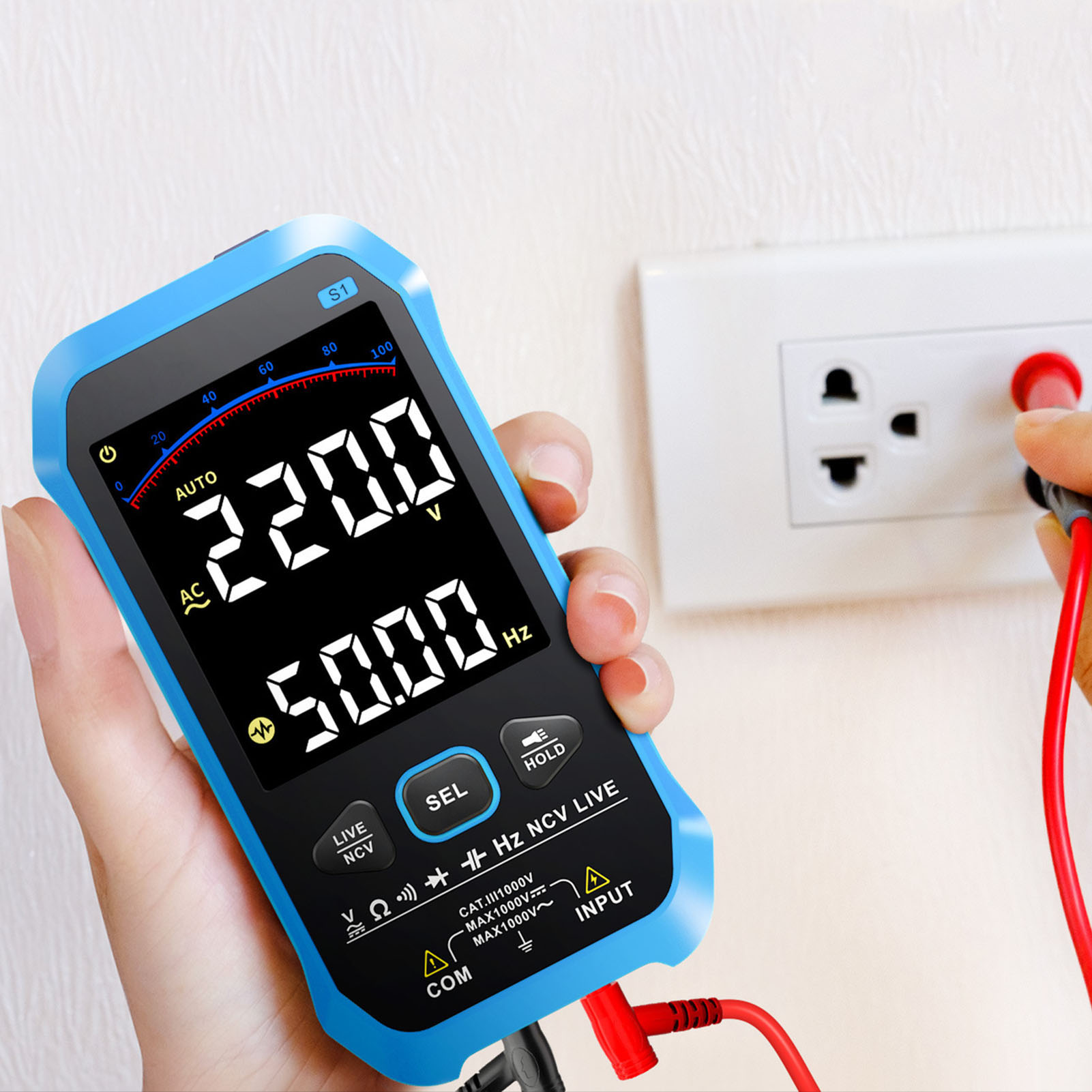 Fnirsi S1 Multimeter, Ultradünnes, Tragbares Digitalmultimeter, Vollautomatisch Und Hitzebeständig, Hohe Präzision, Digitalanzeige, Elektrotechnik