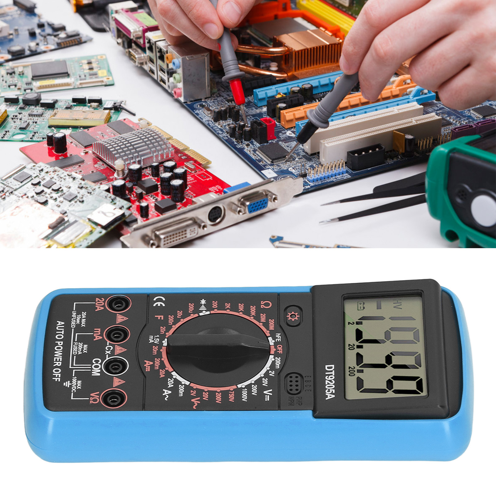 Aneng Dt9205a Multifunktionales Digitalmultimeter (blau)