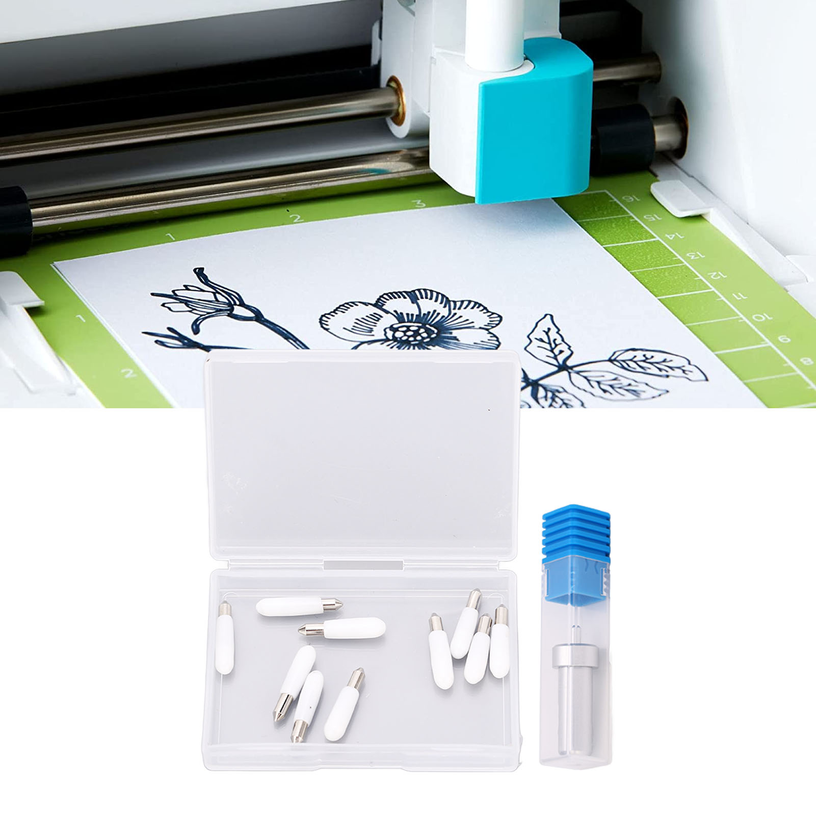 Packung Mit 10 Mittelgroben 45°-joy-klingen + Klingenhalter Für Cricut Joy-maschinen