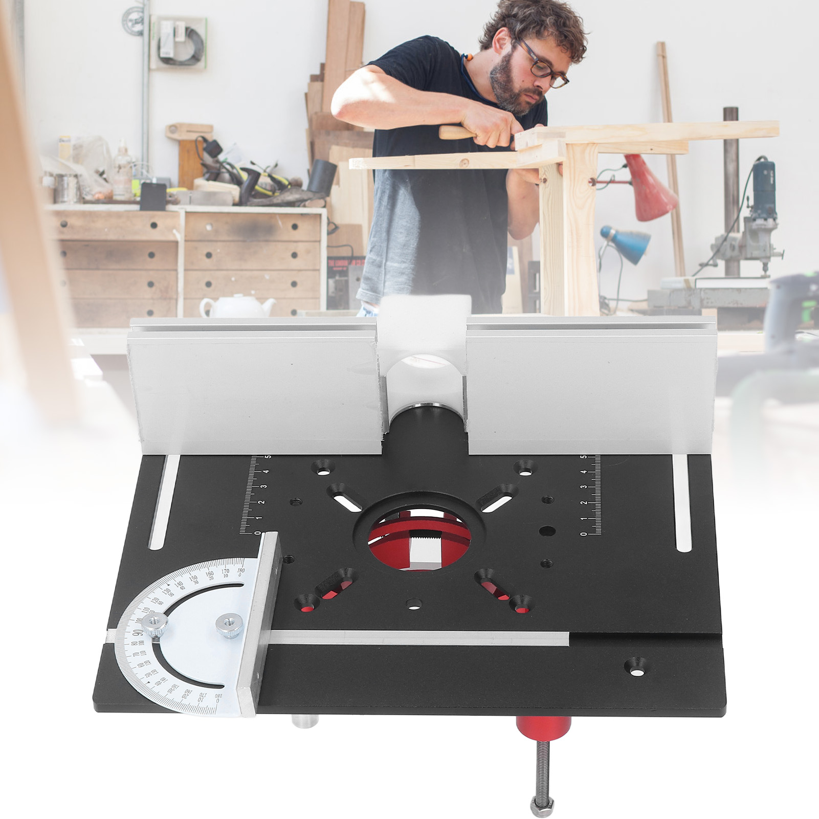 S8-2 Hebetisch Mit Bakelit-waschständer, Umgedrehter Hebebasis Und Umgedrehter Aluminiumlegierungsplatte, Waschständer Der Zweiten Generation Für Die Holzbearbeitung, Schwarz