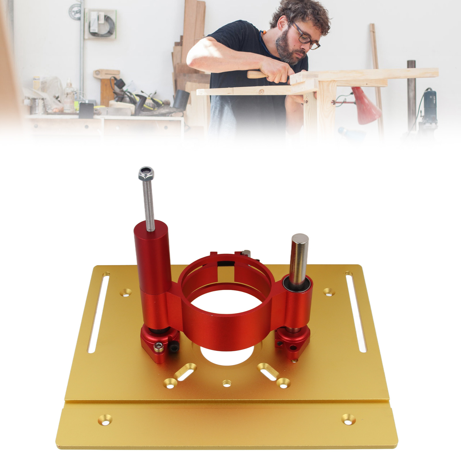 Hebebühne Der Zweiten Generation S8-2, Umgekehrte Hebebasis, Umgekehrte Aluminiumlegierungsplatte, Bakelit-fräs- Und Entgratungsmaschine, Kleine Fräsmaschine, Nuten-hebebühne, Gold