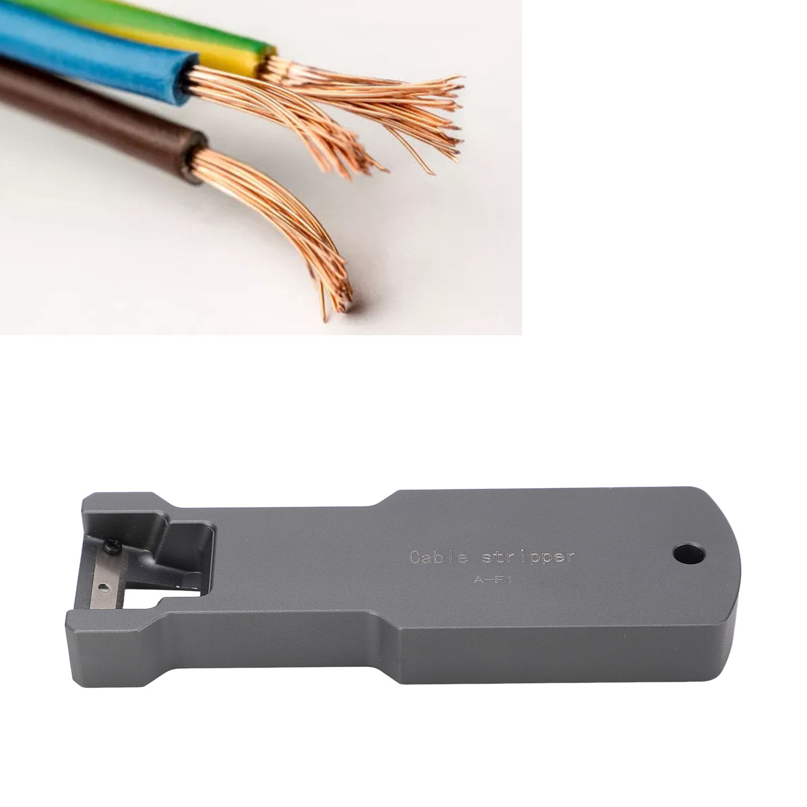 Grauer Glasfaserbündel-abisolierer A-f1 Für Kabel Mit 8,5 Mm, 10,5 Mm Und 14 Mm Durchmesser