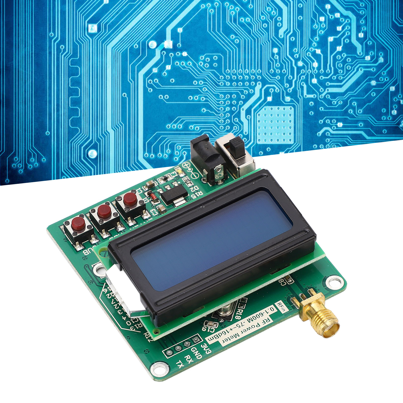 Digitales Lcd-display, Hf-leistungsmesser Von -75 Bis +16 Dbm, Einstellbare Leistungsdämpfung Von 6 Bis 12 V Dc