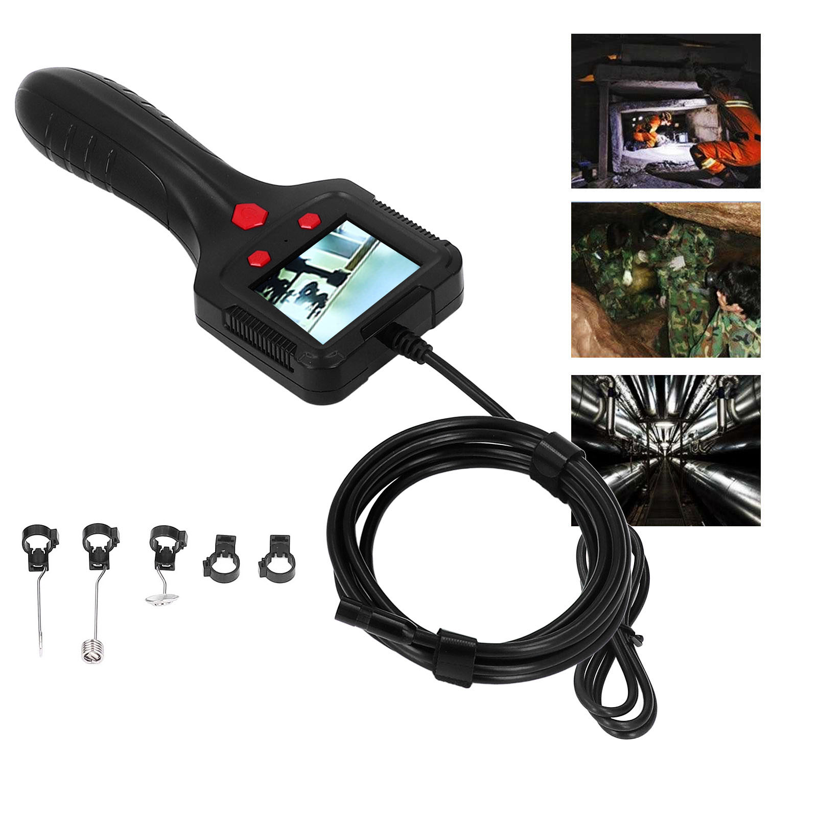 P100 Handendoskop Mit 2,4"-farbbildschirm, 8 Mm Hd-handendoskop Mit Bildschirm